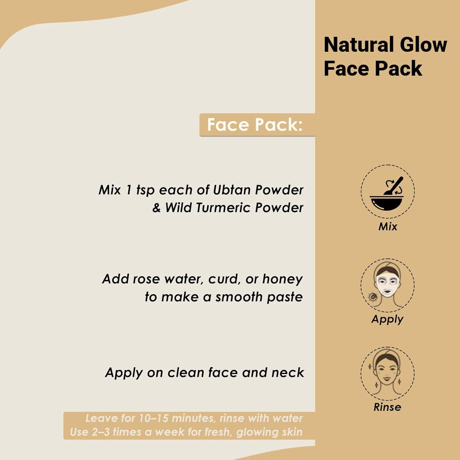 Combo Ubtan y Cúrcuma Silvestre 100g - Piel Clara y Fresca