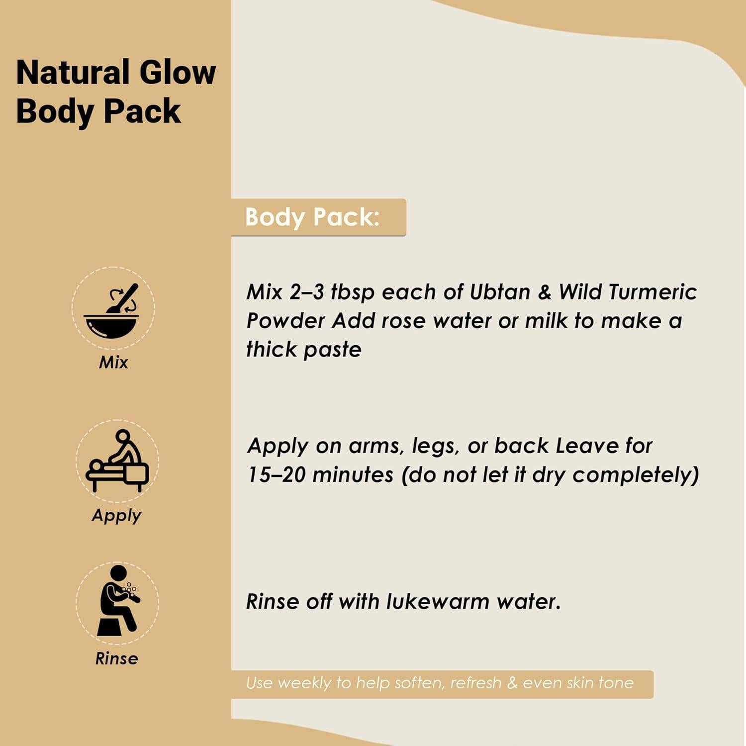 Combo Ubtan y Cúrcuma Silvestre 100g - Piel Clara y Fresca