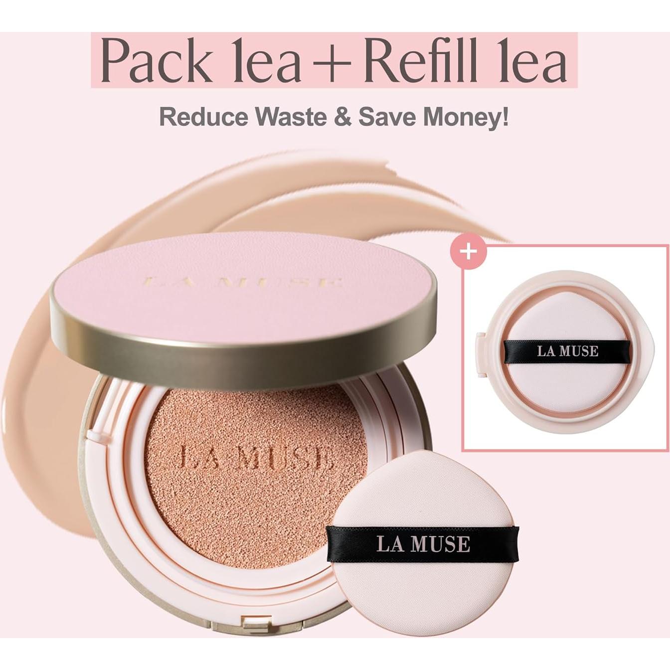 Dúo Glow Cushion Foundation y Limpiador Espumoso de Leche