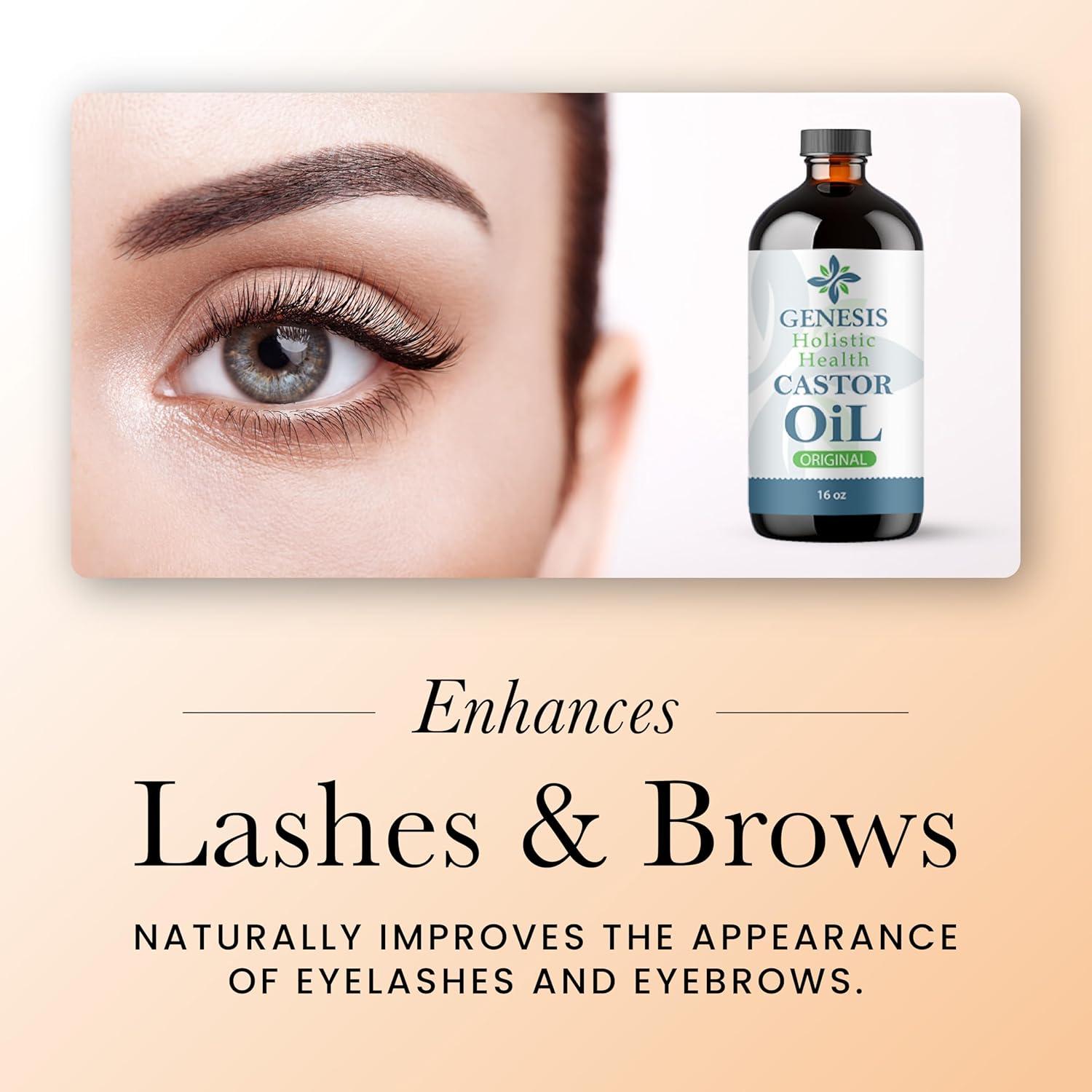 Aceite de Ricino Orgánico Genesis Holistic Health 0.47L - Puro y Prensado en Frío