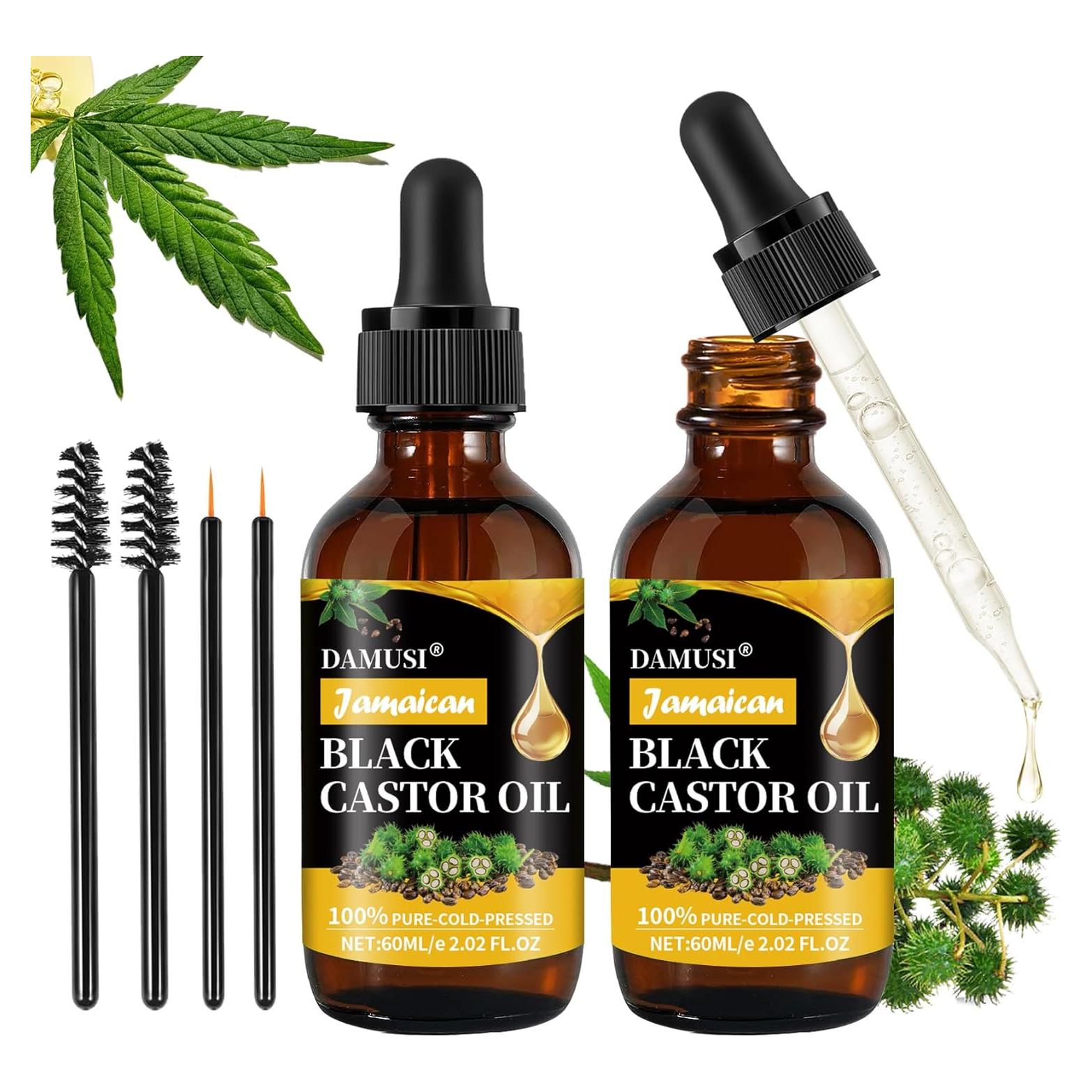 Aceite de Ricino Negro Jamaicano DAMUSI 118 ml Orgánico Prensado en Frío