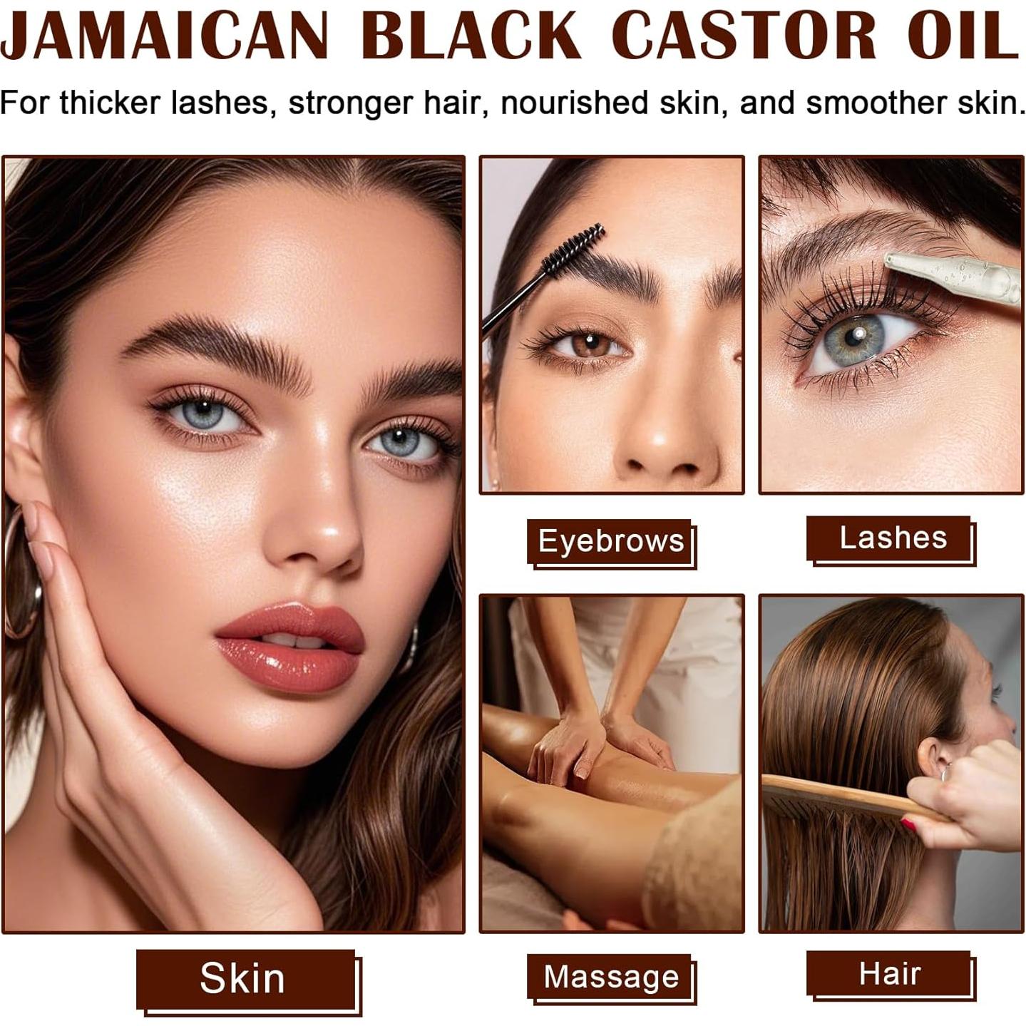 Aceite de Ricino Negro Jamaicano DAMUSI 118 ml Orgánico Prensado en Frío