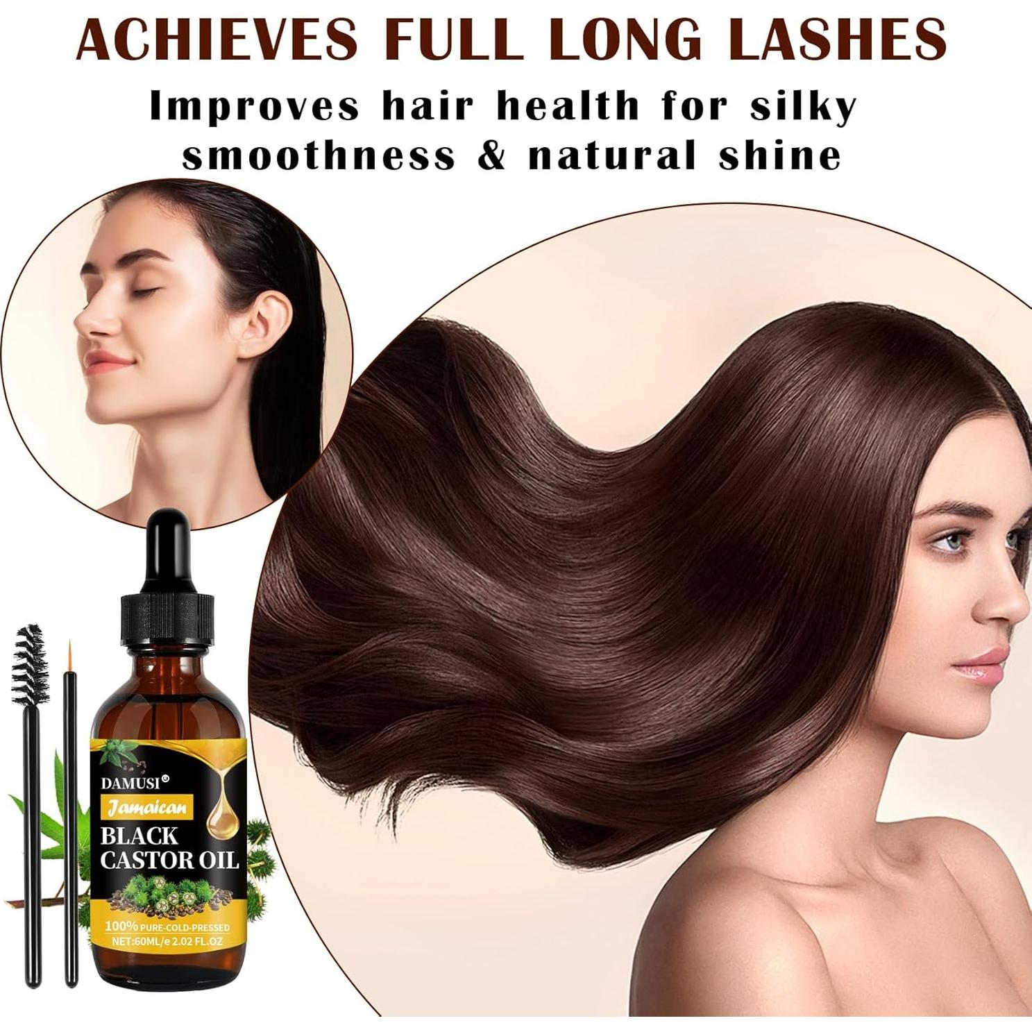 Aceite de Ricino Negro Jamaicano DAMUSI 118 ml Orgánico Prensado en Frío