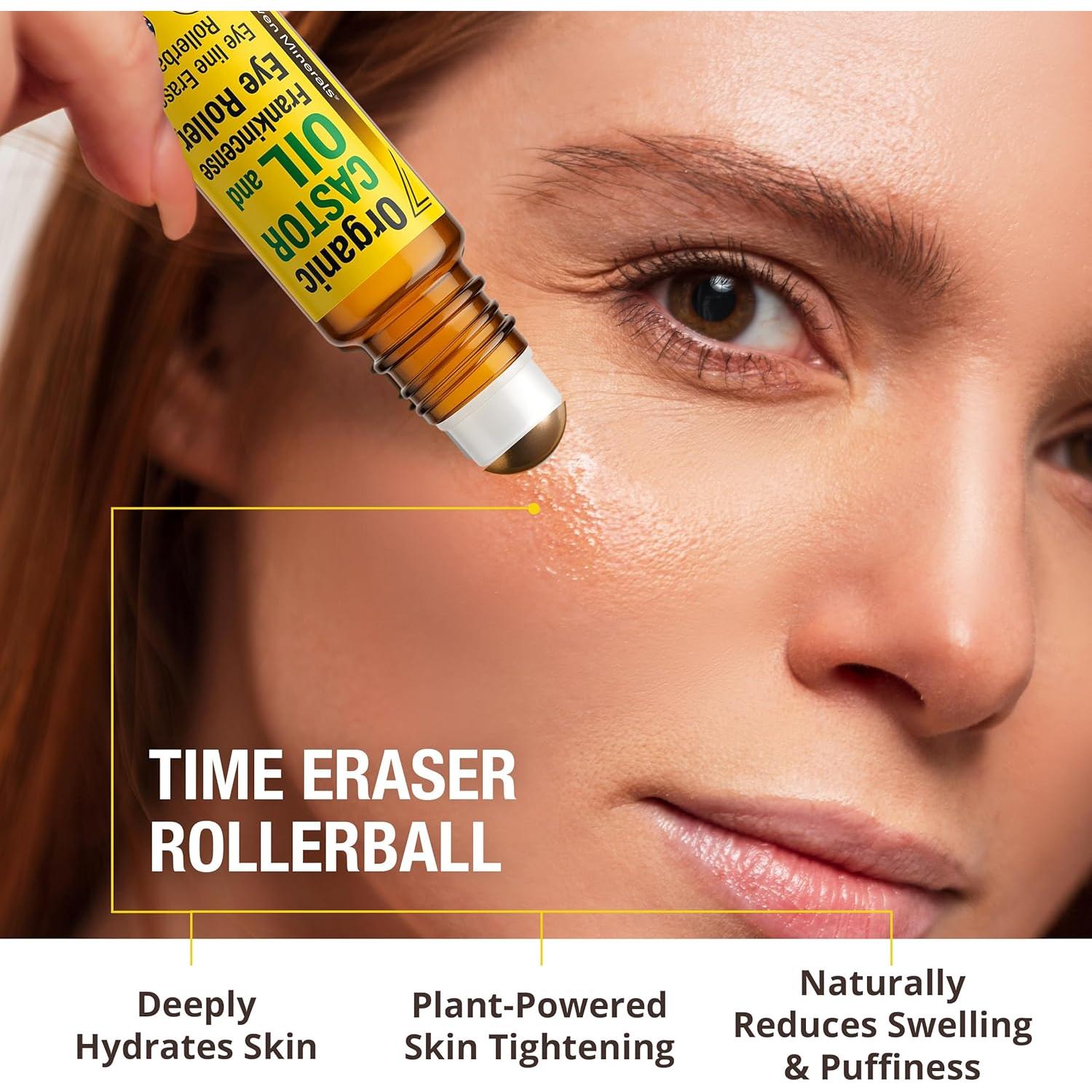 Roll On Aceite de Ricino Orgánico Seven Minerals 10 ml - Antiarrugas