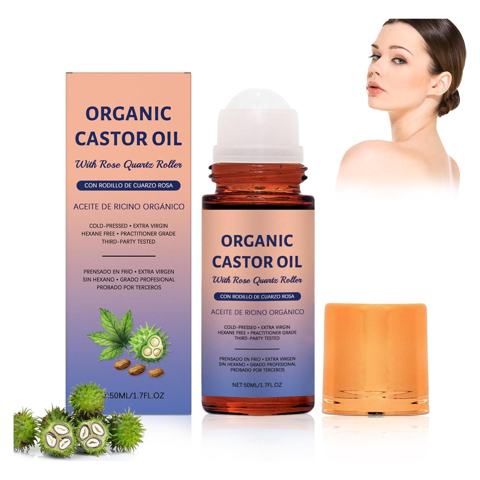 Aceite de Ricino Orgánico Roll On 50ml - Hidratación Piel y Cejas
