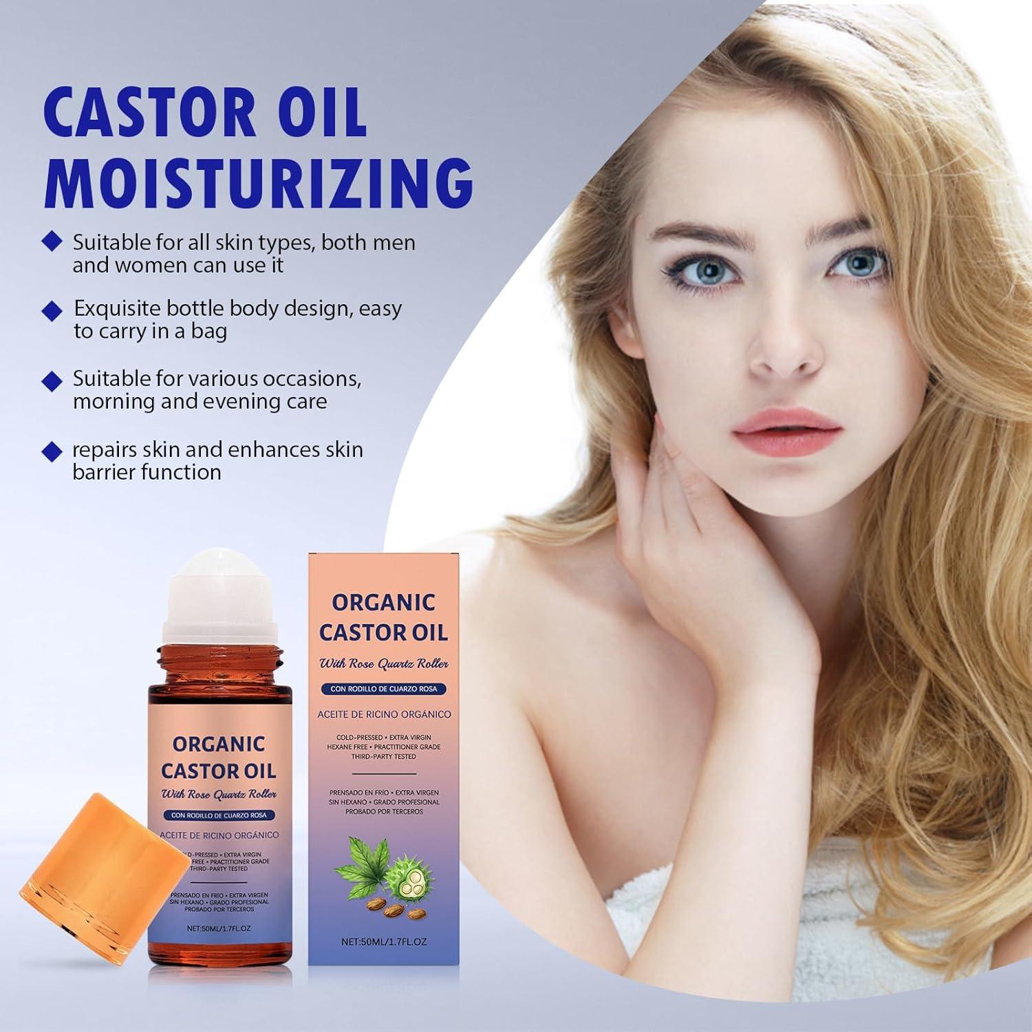 Aceite de Ricino Orgánico Roll On 50ml - Hidratación Piel y Cejas