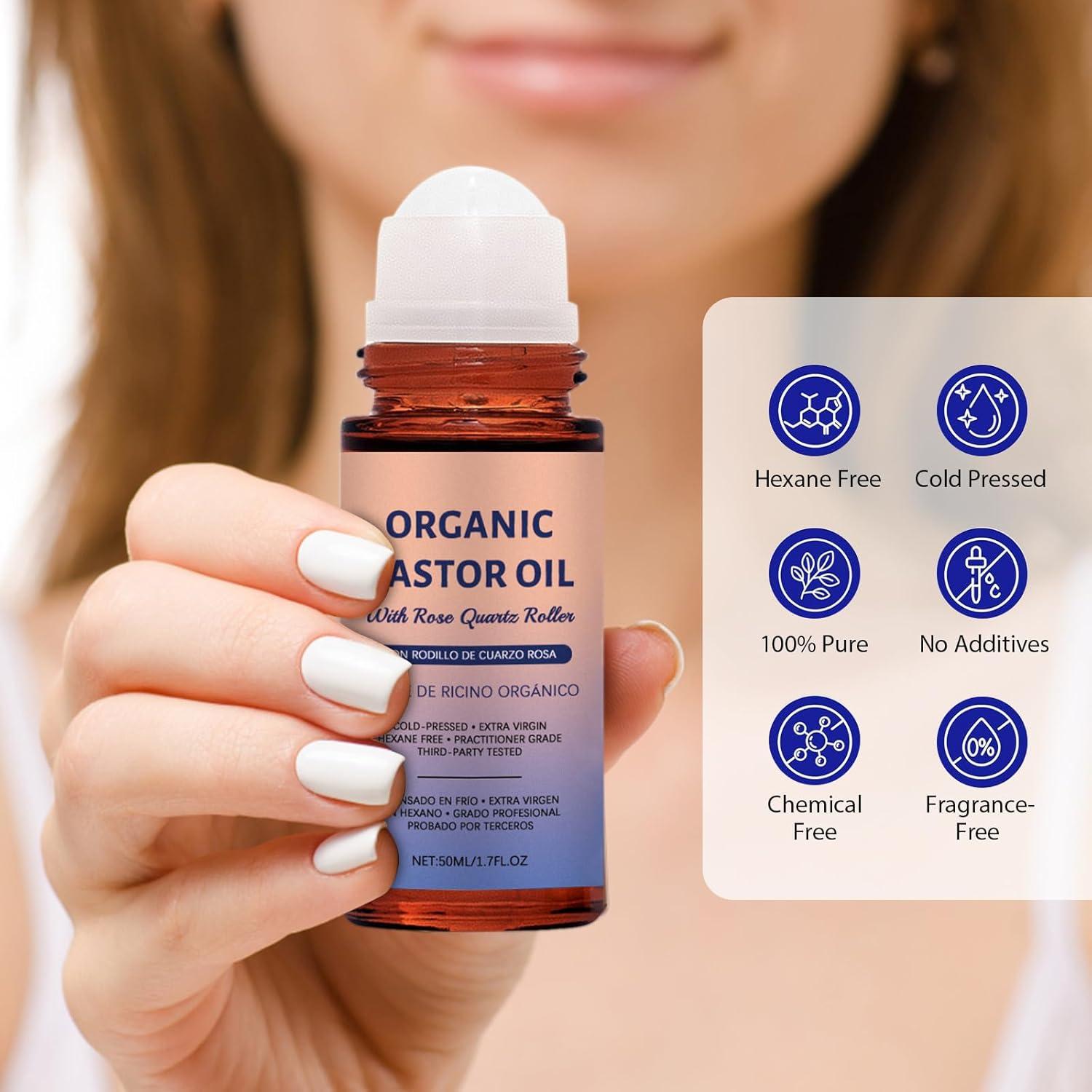 Aceite de Ricino Orgánico Roll On 50ml - Hidratación Piel y Cejas