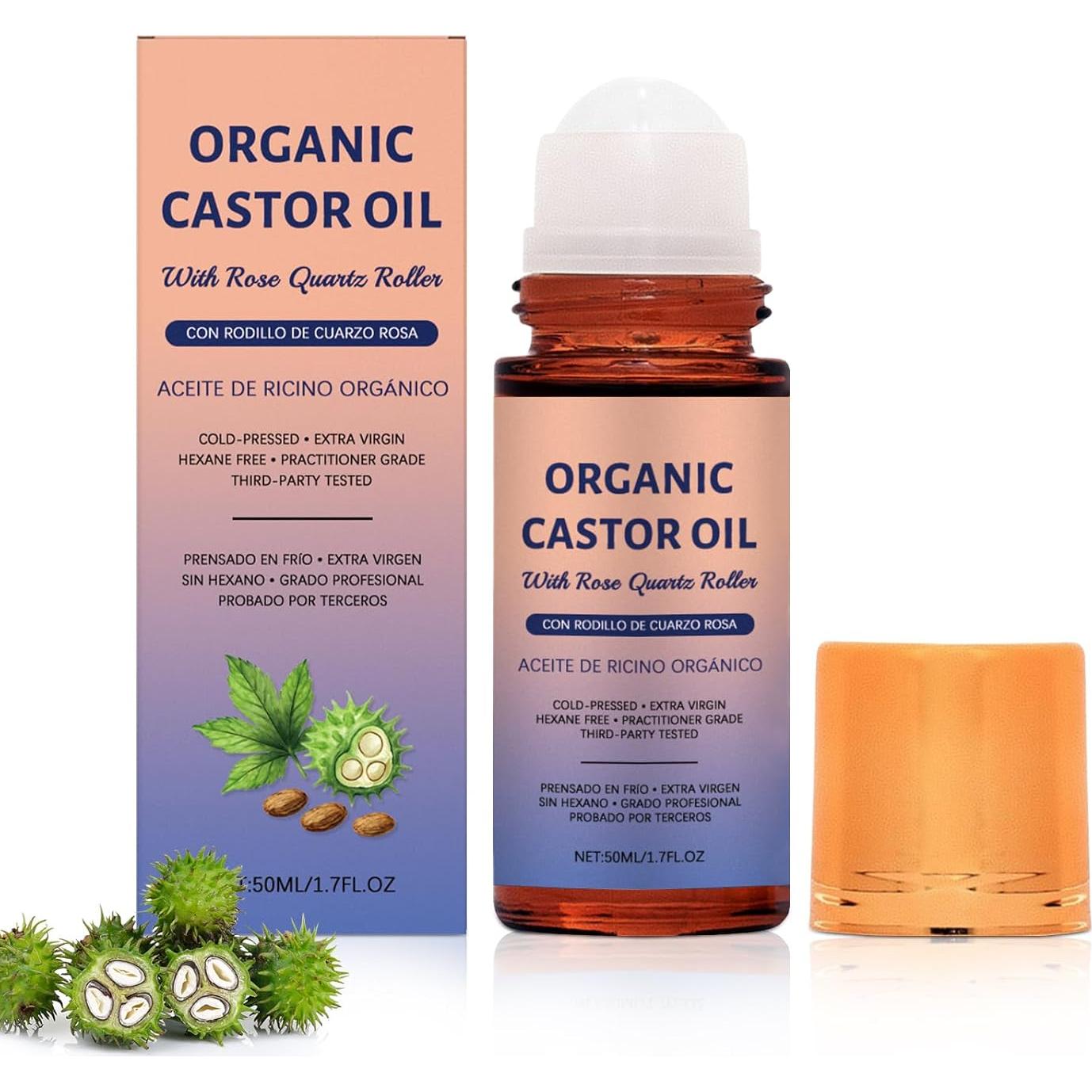 Aceite de Ricino Orgánico Roll On 50ml - Hidratación Piel y Cejas