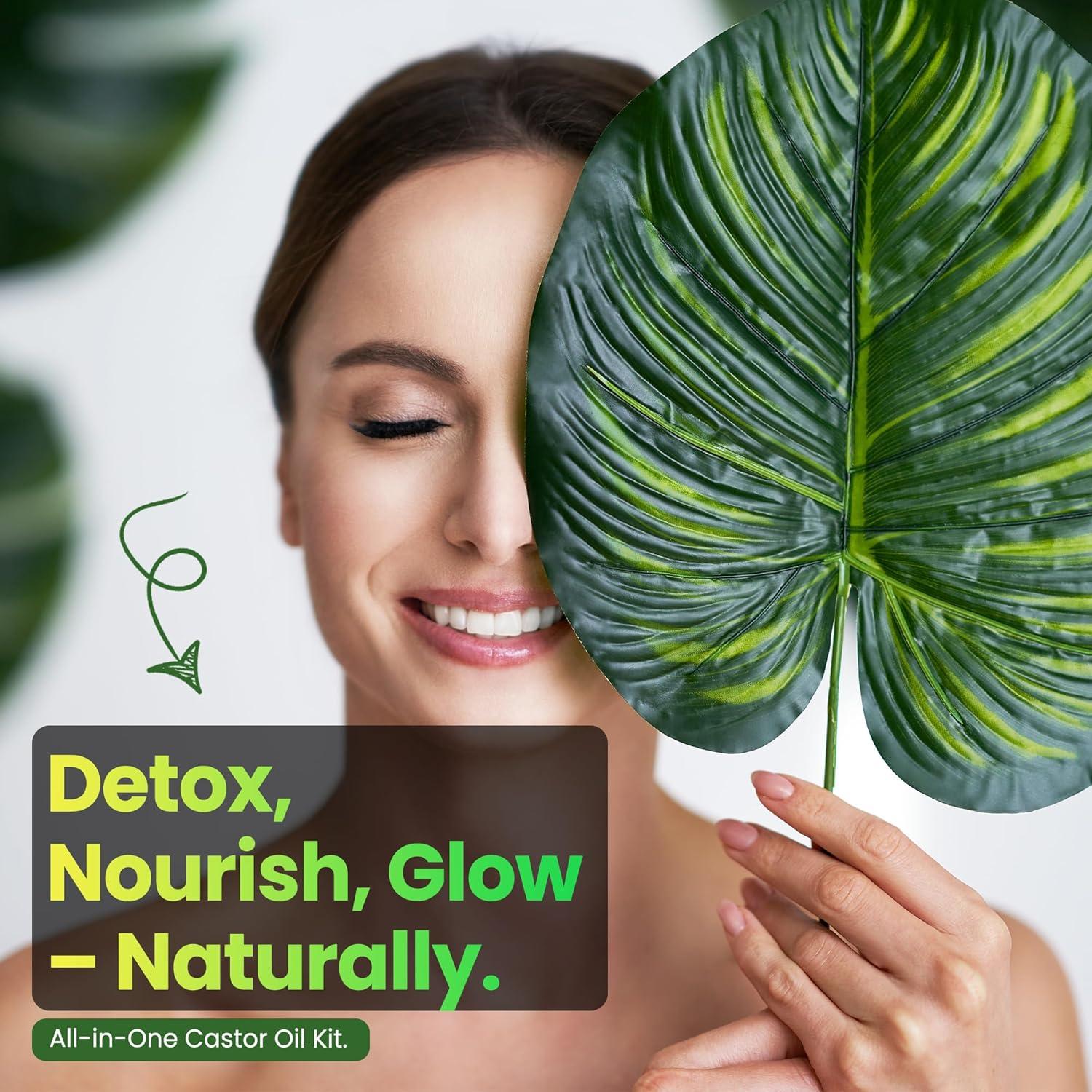 Kit de Aceite de Ricino Orgánico 200ml + Botella 5ml - Peakish