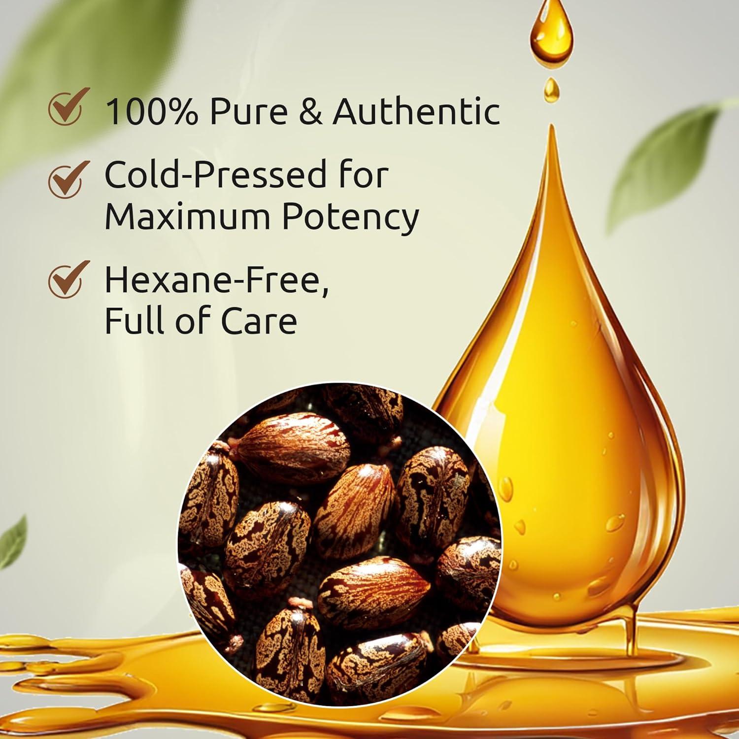 Kit de Aceite de Ricino Orgánico 200ml + Botella 5ml - Peakish