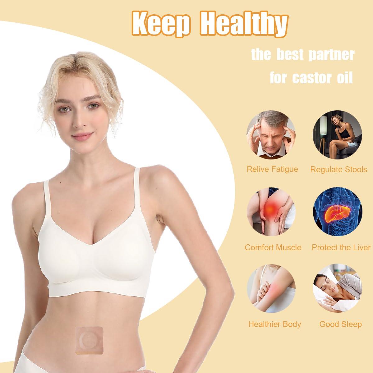 40 Parches de Aceite de Ricino Orgánico SOTICA 7x7cm Desechables