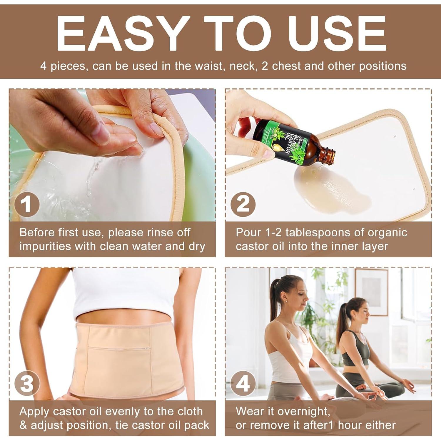 Kit 9 Pcs Envolturas de Aceite de Ricino Orgánico YHOVID