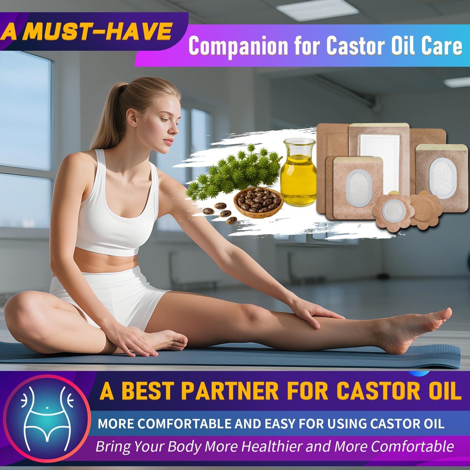 Parche de Aceite de Ricino JIANGSU 30 Pcs - Almohadillas Antifugas