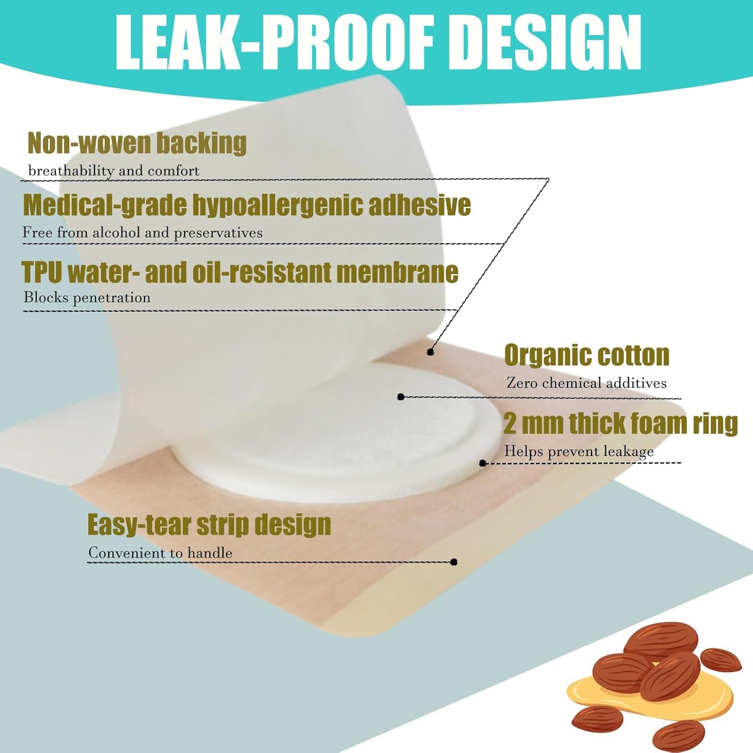 120 Parches Desechables de Aceite de Ricino GOOPRAD 8x8cm