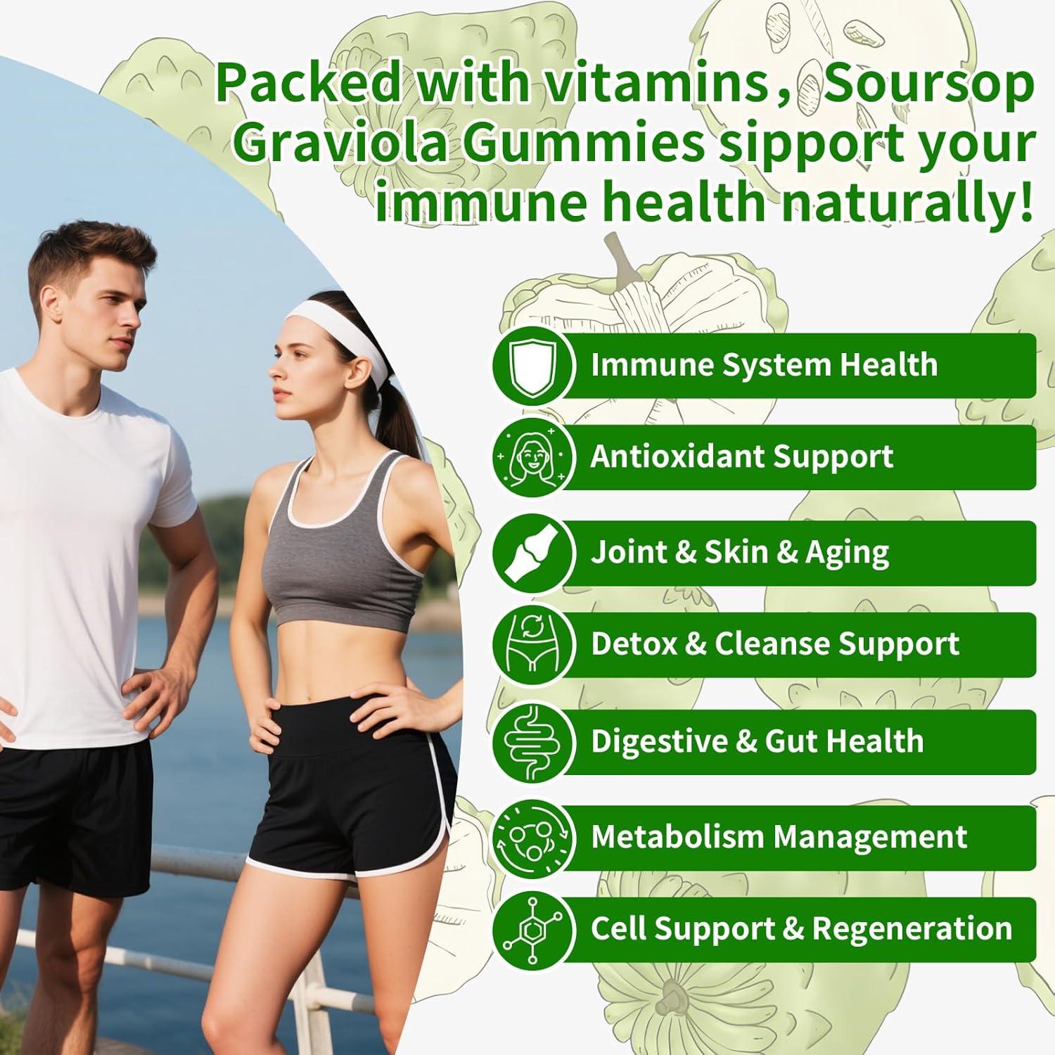 Gomitas de Graviola Pureverve 60 CT - Sin Azúcar, Veganas