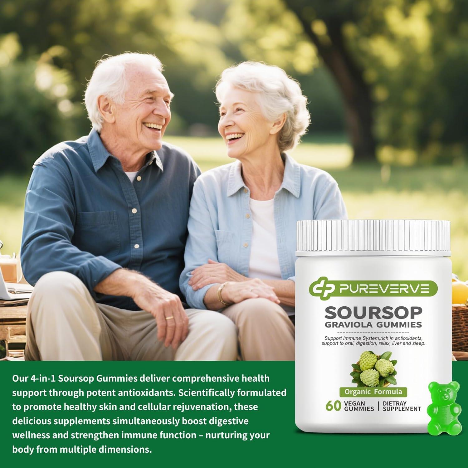 Gomitas de Graviola Pureverve 60 CT - Sin Azúcar, Veganas