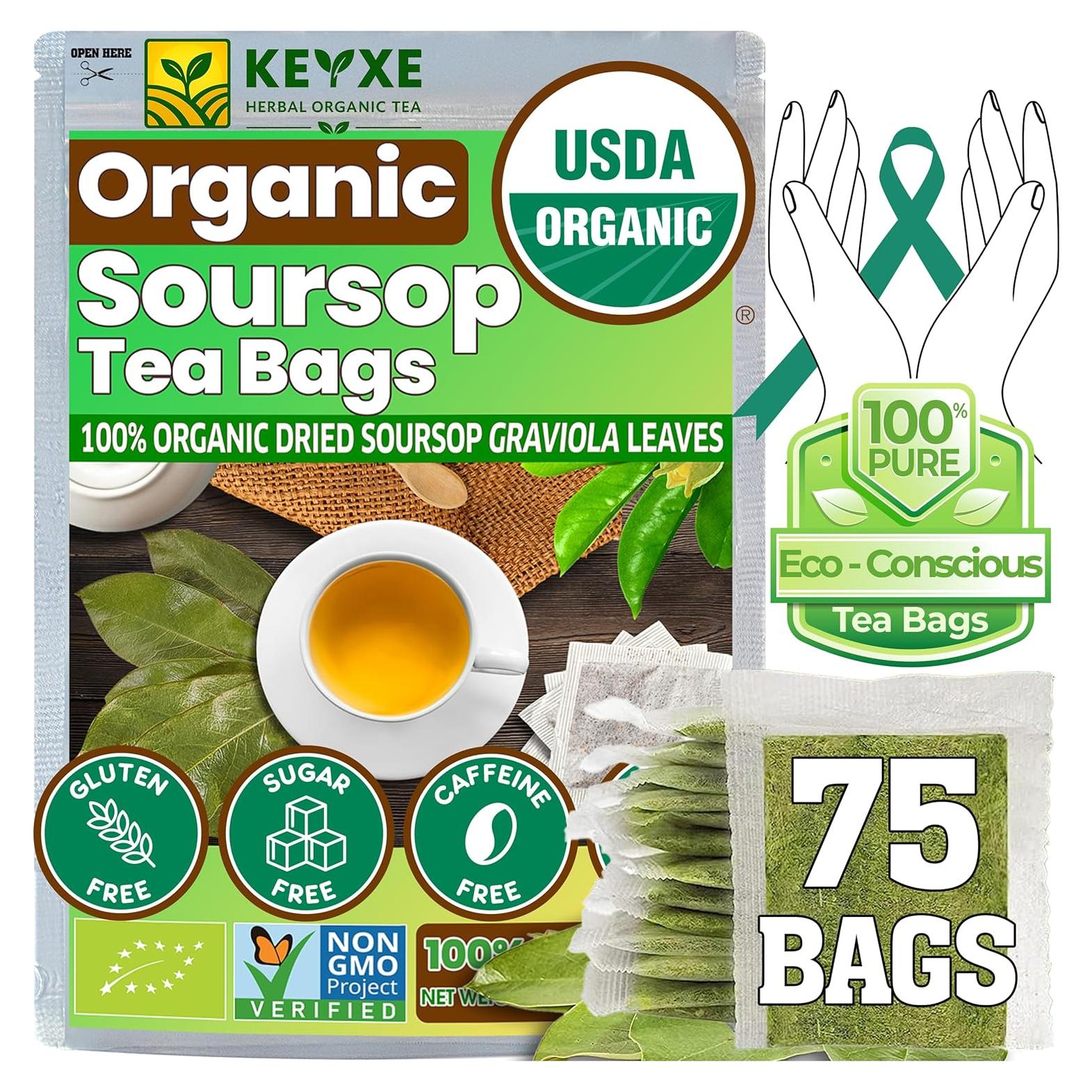 Té Orgánico de Hojas de Guanábana KEYXE 75 Bolsitas Ecológicas