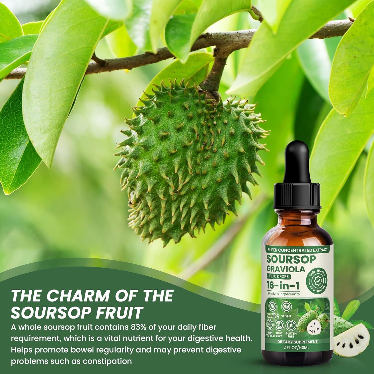 Gotas Multivitamínicas Orgánicas Soursop Graviola 2x60ml