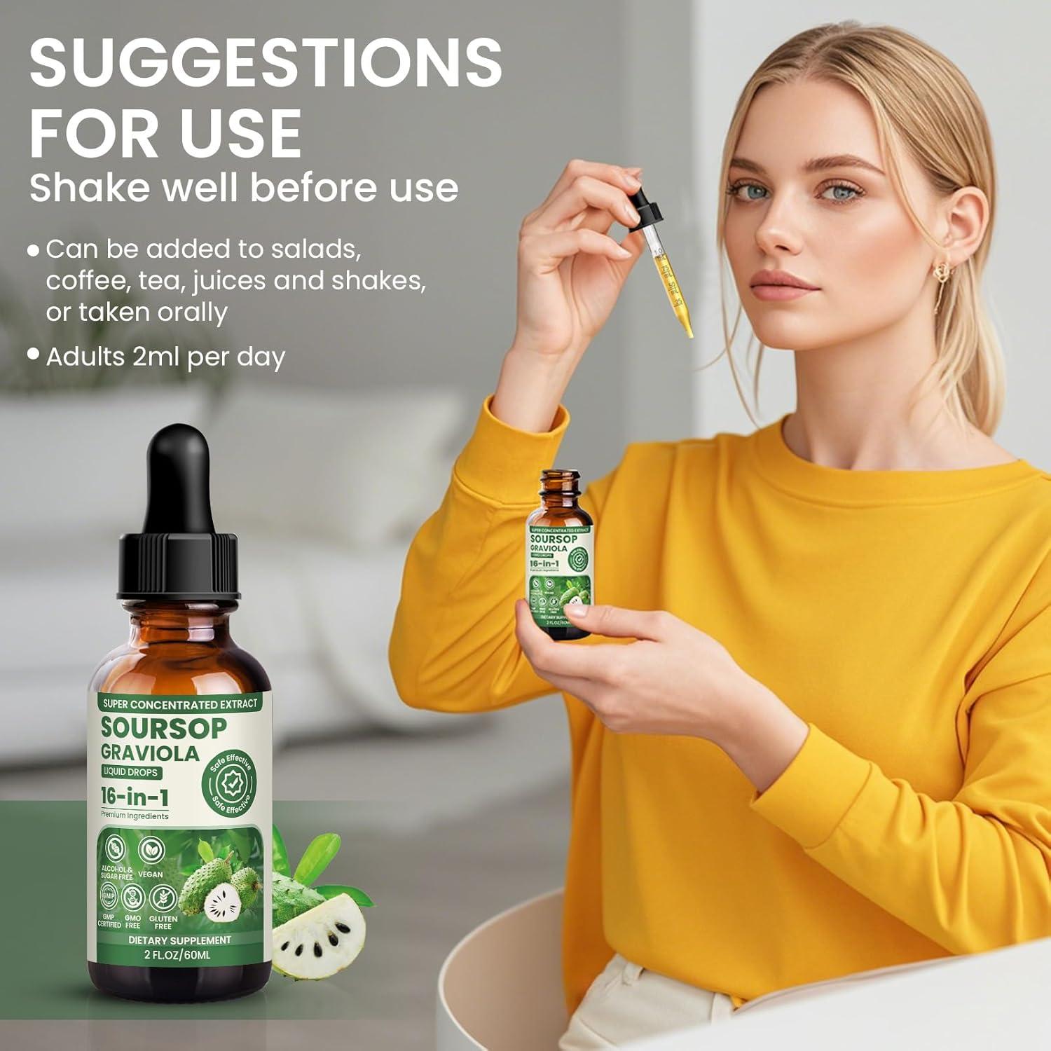 Gotas Multivitamínicas Orgánicas Soursop Graviola 2x60ml