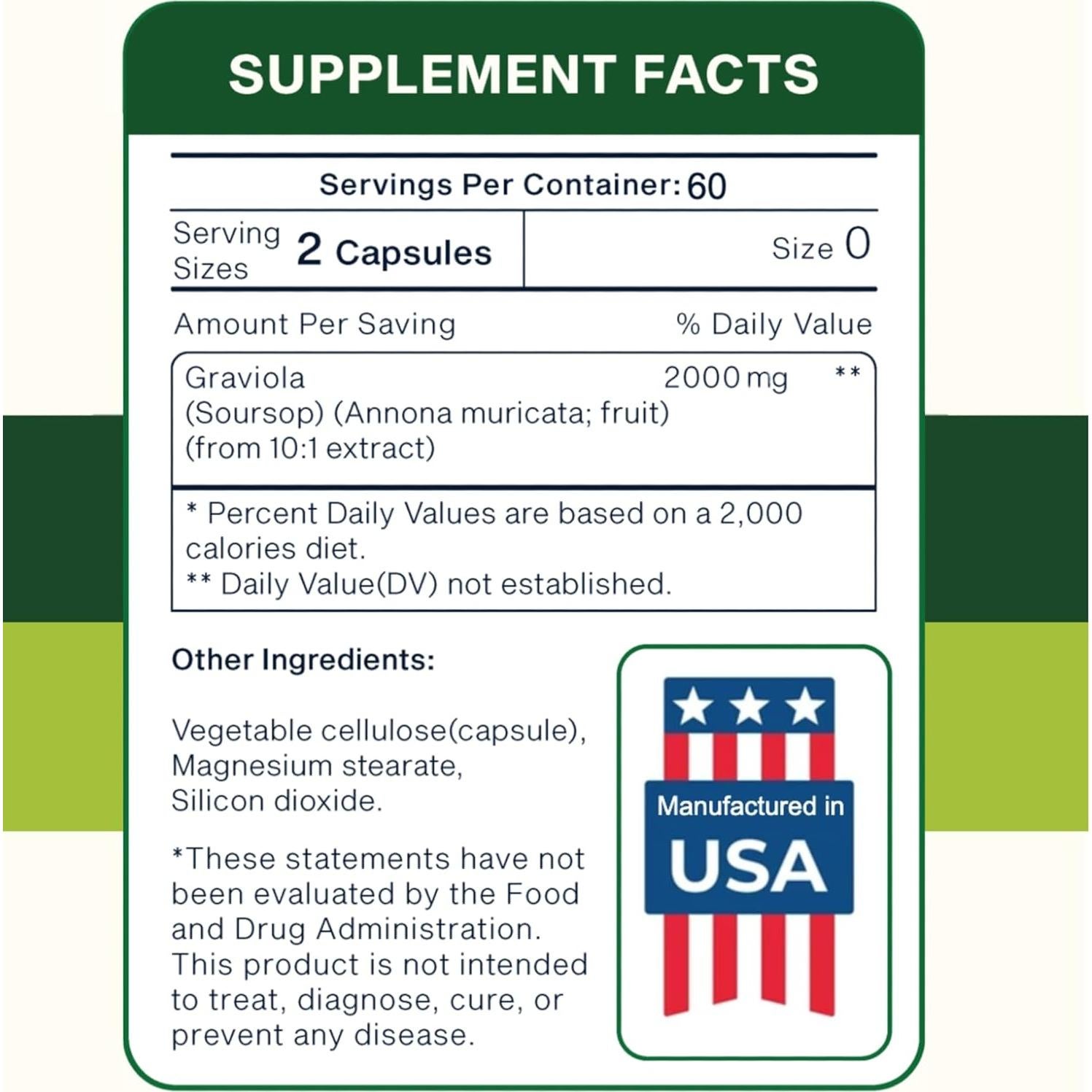 Cápsulas Veganas de Graviola Biolore - 120 Cápsulas Antioxidantes