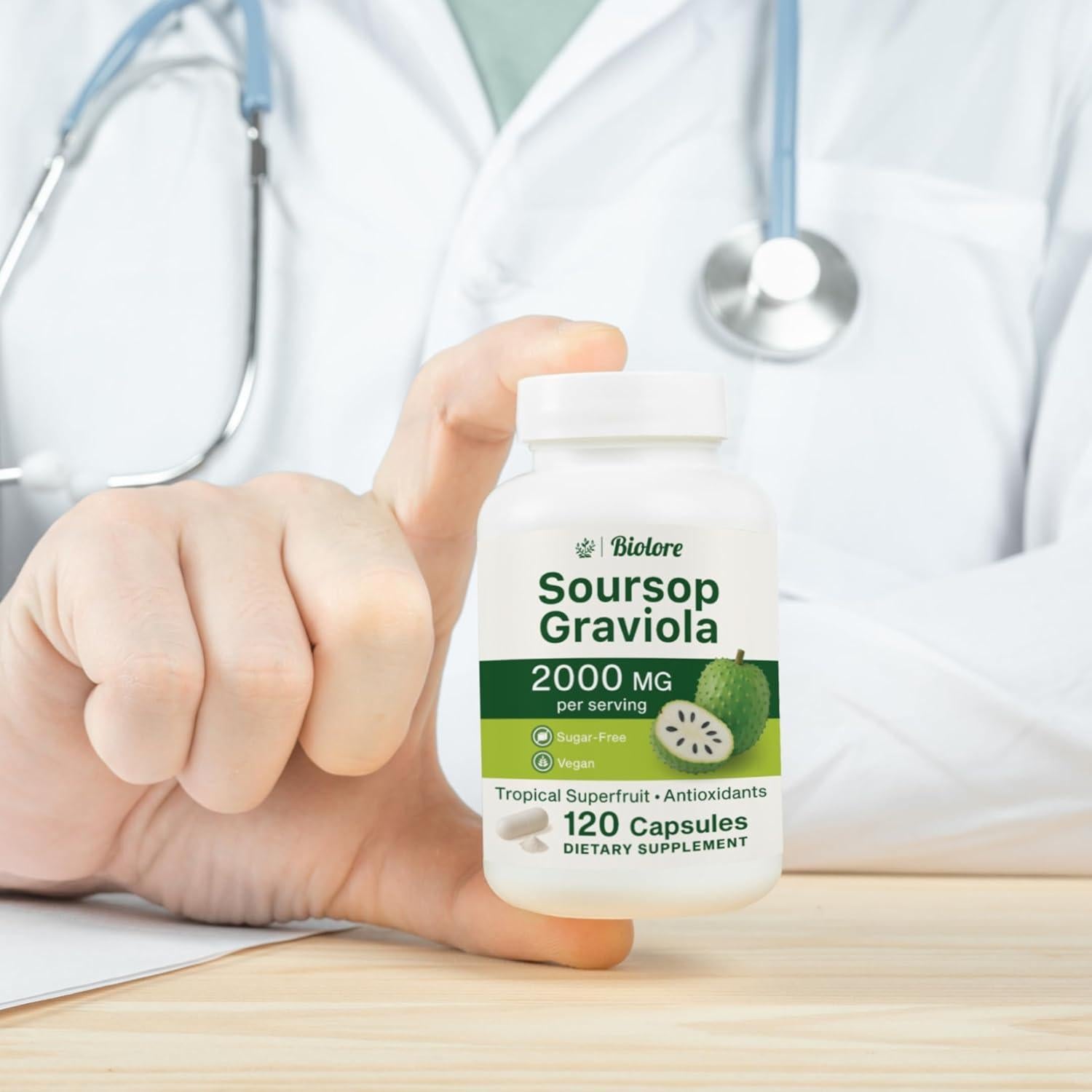 Cápsulas Veganas de Graviola Biolore - 120 Cápsulas Antioxidantes