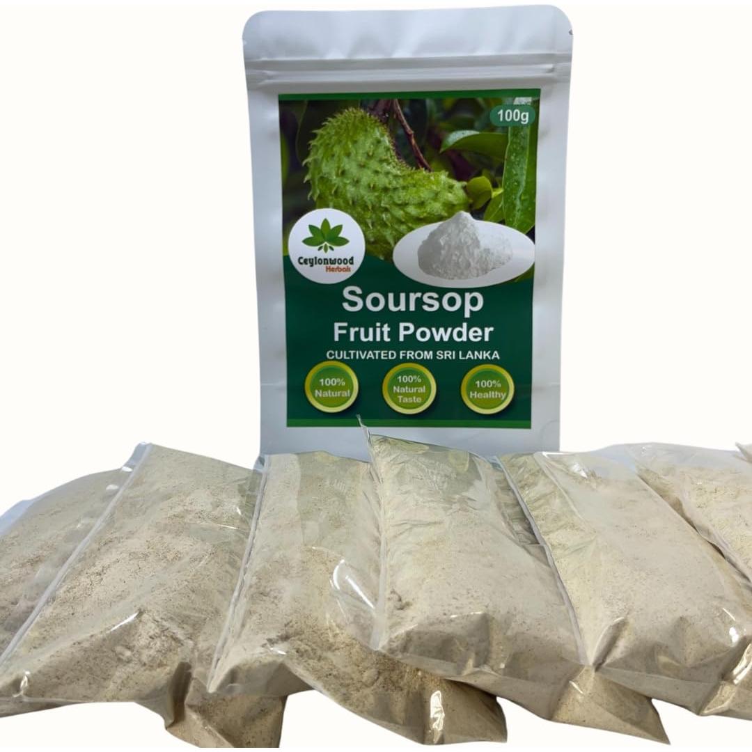 100g Polvo de Soursop Orgánico Ceylonwood Herbals - Ideal para Batidos y Té