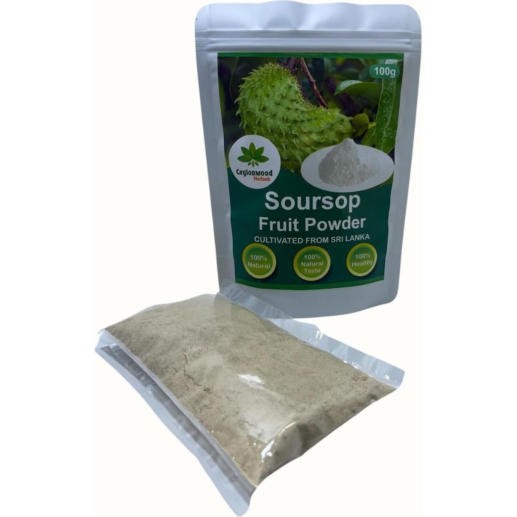 100g Polvo de Soursop Orgánico Ceylonwood Herbals - Ideal para Batidos y Té