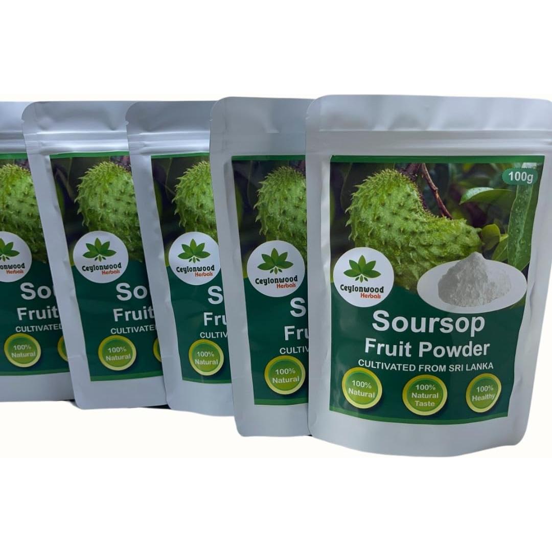 100g Polvo de Soursop Orgánico Ceylonwood Herbals - Ideal para Batidos y Té