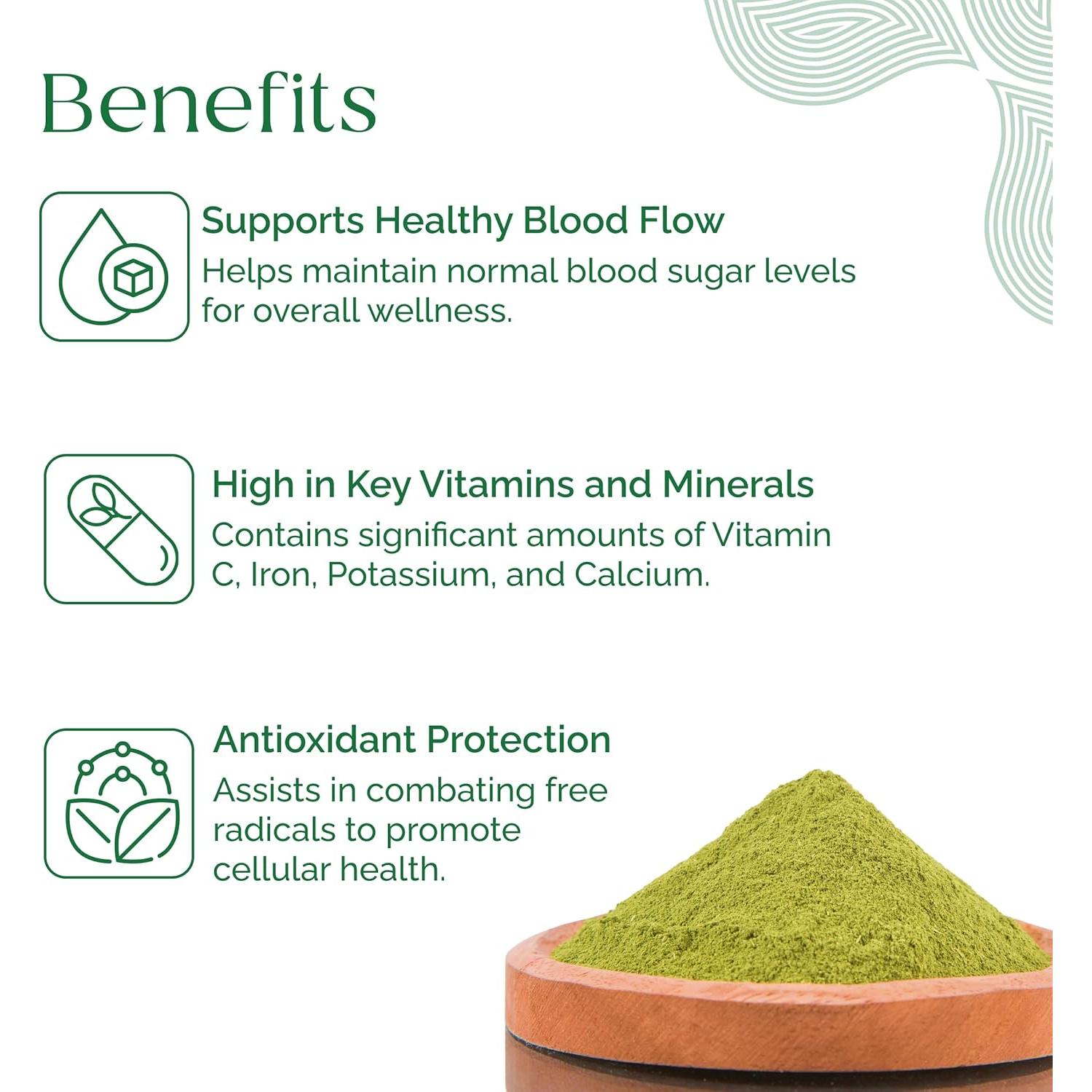 Polvo de Moringa Orgánica 339g - Farmacéutico Orgánico, Rico en Nutrientes