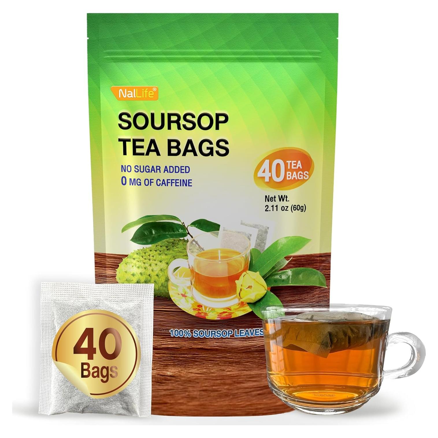 Té de Hojas de Guanábana NalLife - 40 Bolsas de 2.7g