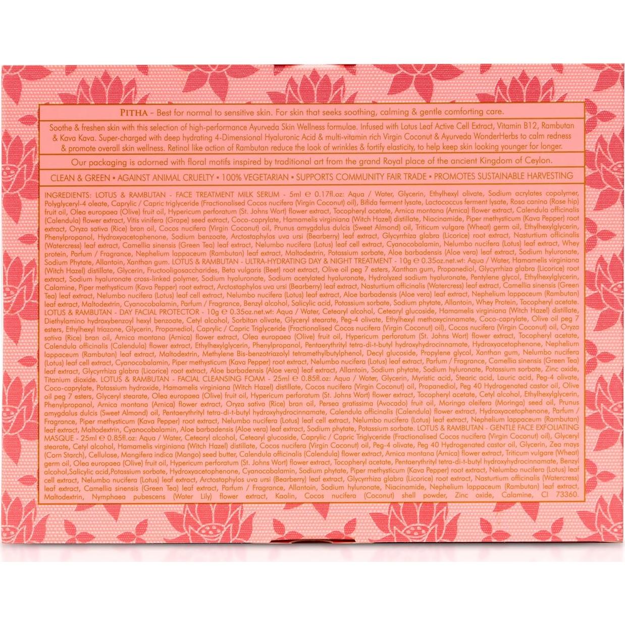 Juego de Cuidado Facial Spa Ceylon 5 Piezas Orgánico