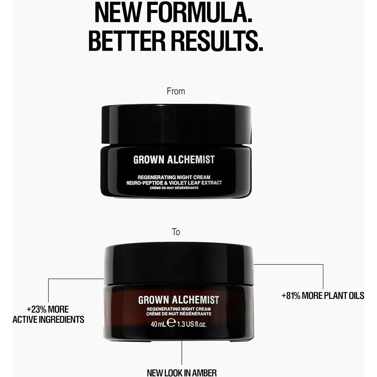 Crema Nocturna Regeneradora Grown Alchemist 40ml - Antienvejecimiento