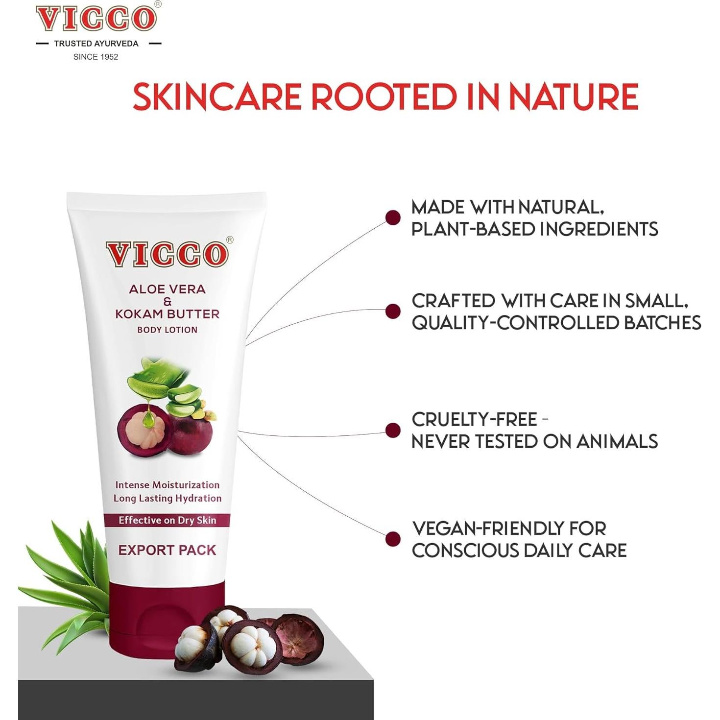 Loción Hidratante Vicco Aloe Vera y Mangostán 200 ml