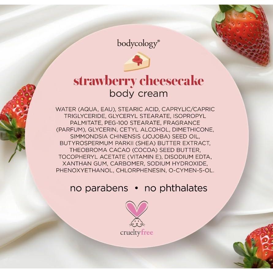 Cuidado Corporal Bodycology Cheesecake de Fresa - Crema 226g, Bruma 236ml