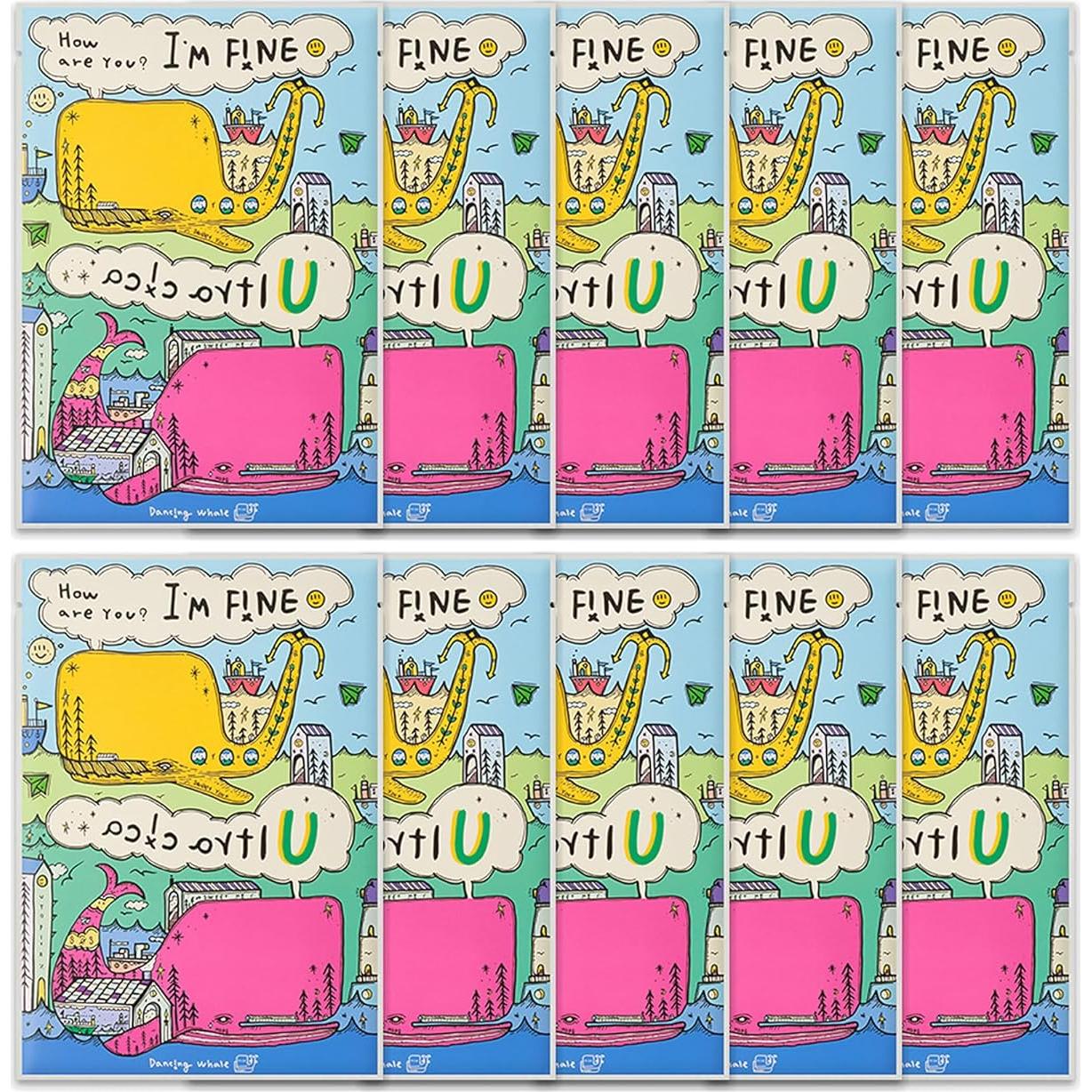 Mascarilla de Tela Hidratante Dancing Whale Ultra Cica 10 Hojas