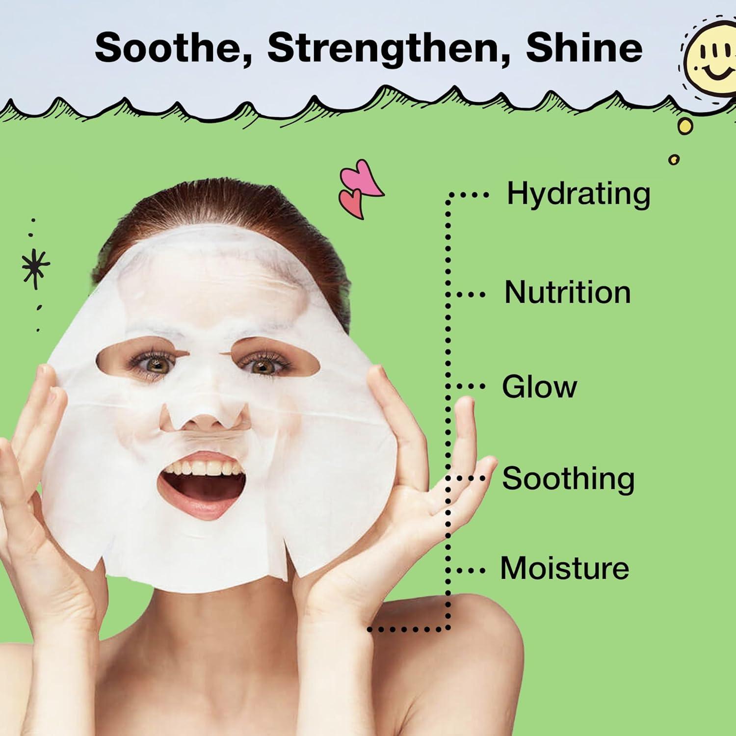 Mascarilla de Tela Hidratante Dancing Whale Ultra Cica 10 Hojas