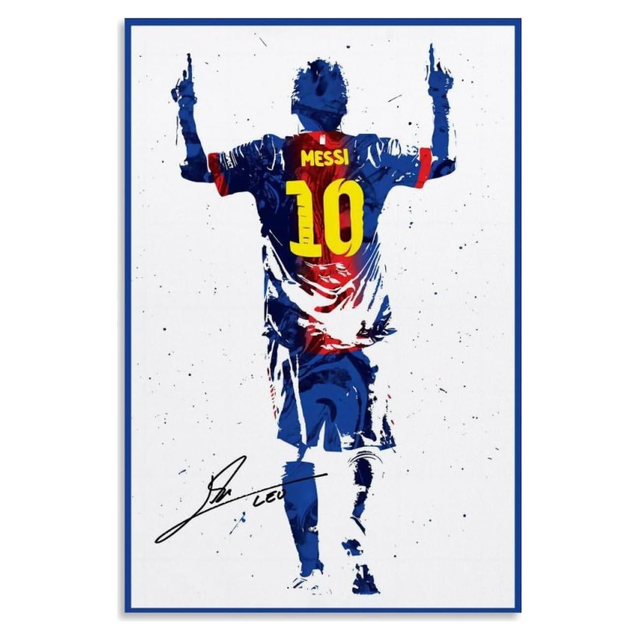 Póster Messi SUKORI 30x45cm Lienzo Sin Marco Decorativo
