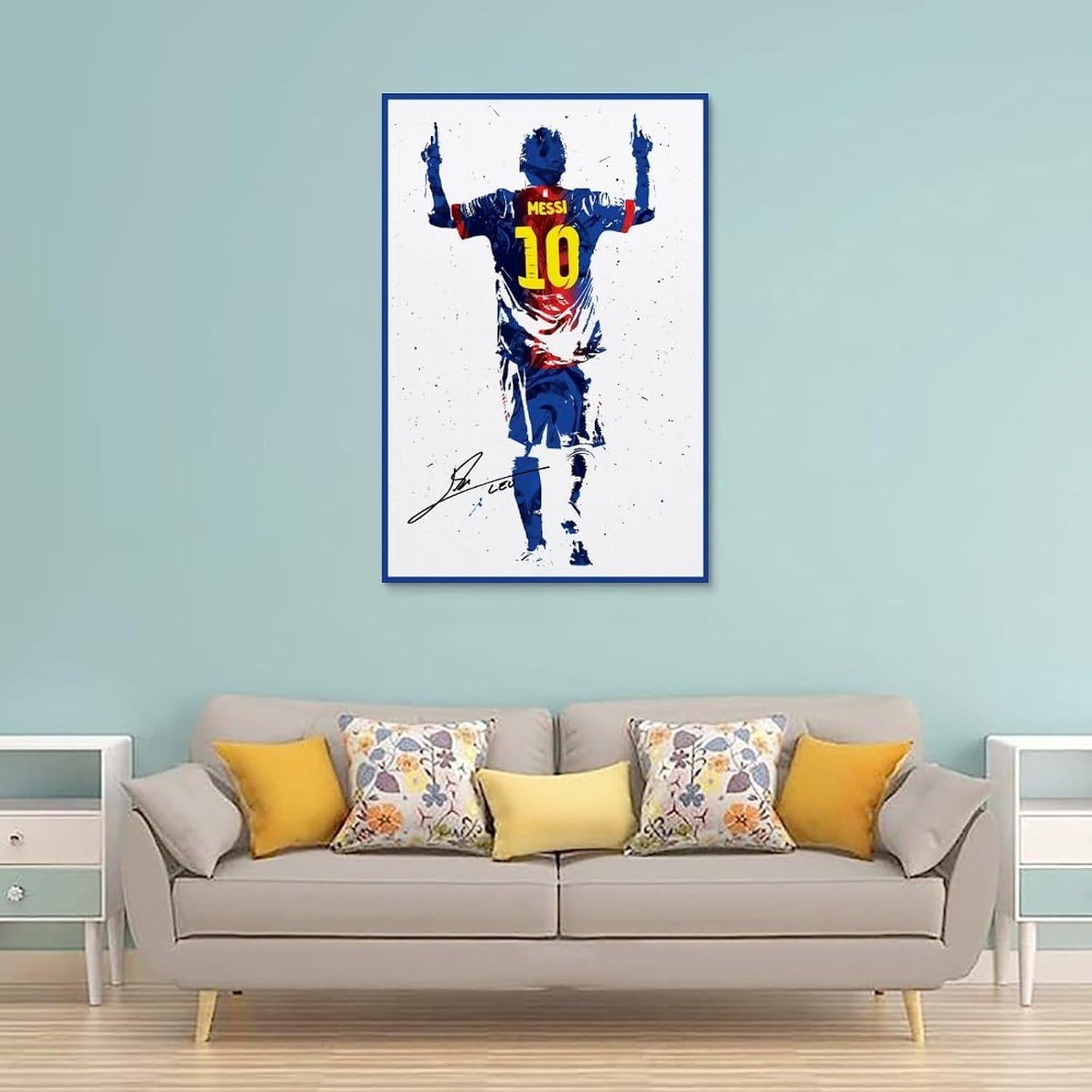 Póster Messi SUKORI 30x45cm Lienzo Sin Marco Decorativo