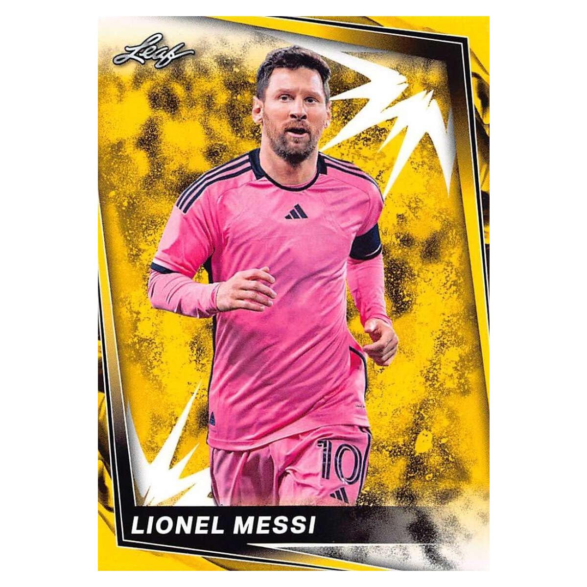 Tarjeta de Fútbol Lionel Messi Leaf Soccer 2024 #5 Raw NM