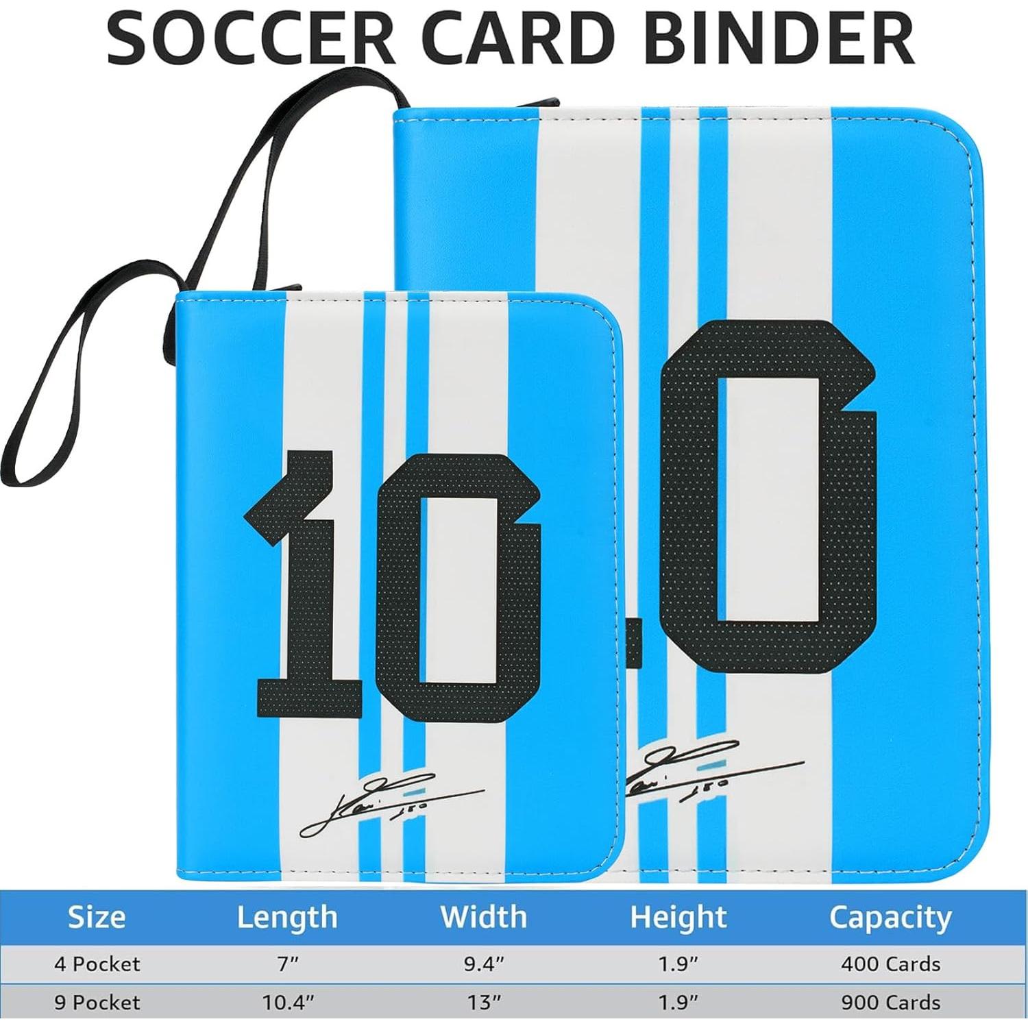 Carpeta de Tarjetas de Fútbol HBK 400 Bolsillos Messi10