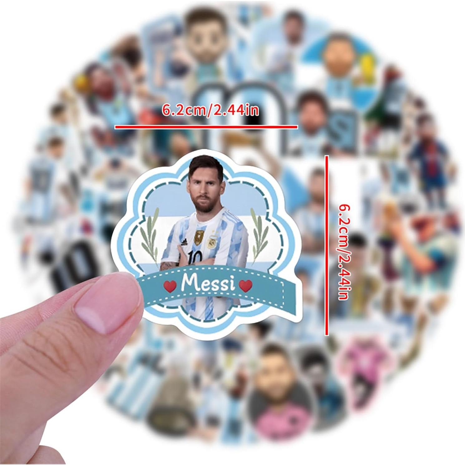 50 Calcomanías de Fútbol Messi - Impermeables y DIY