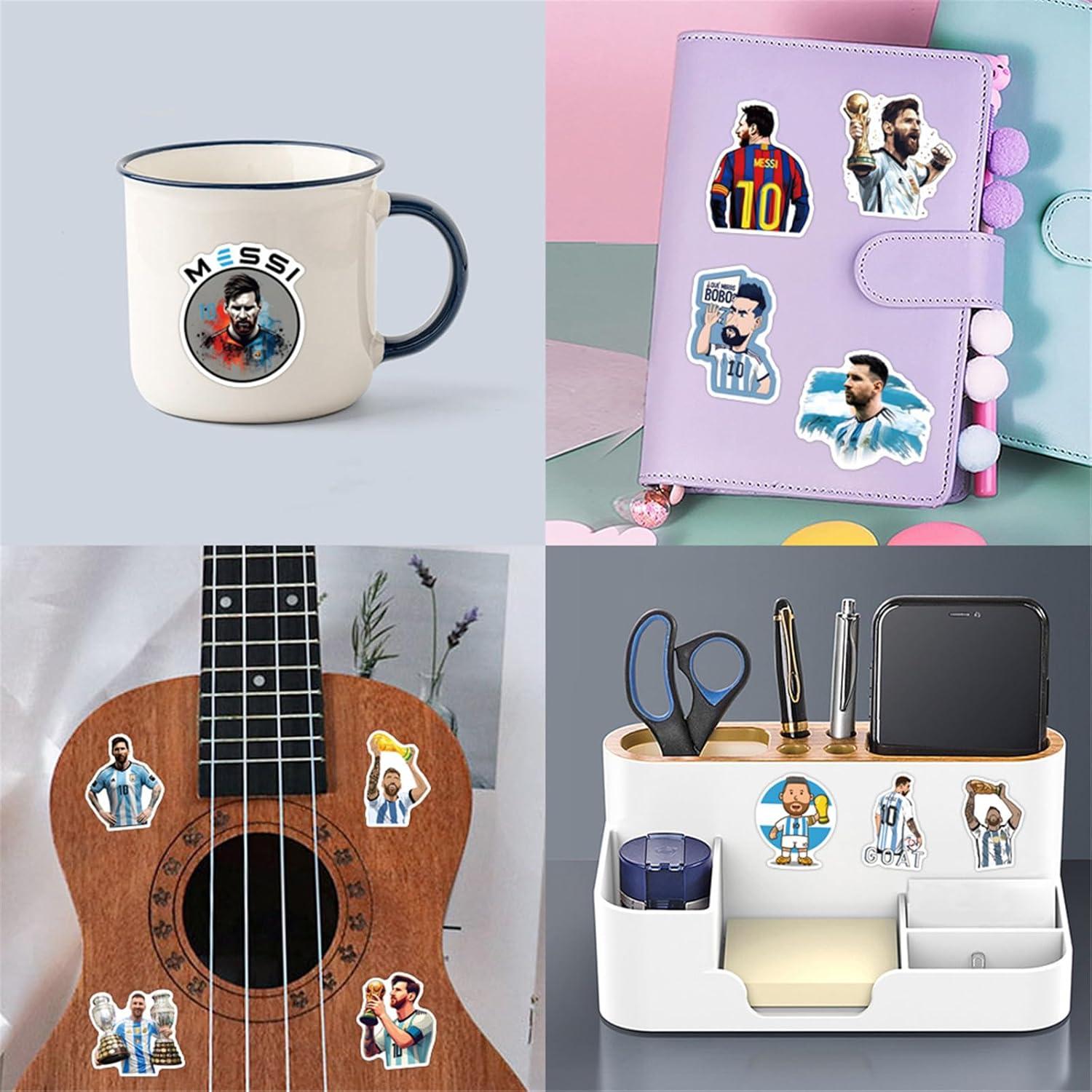 50 Calcomanías de Fútbol Messi - Impermeables y DIY