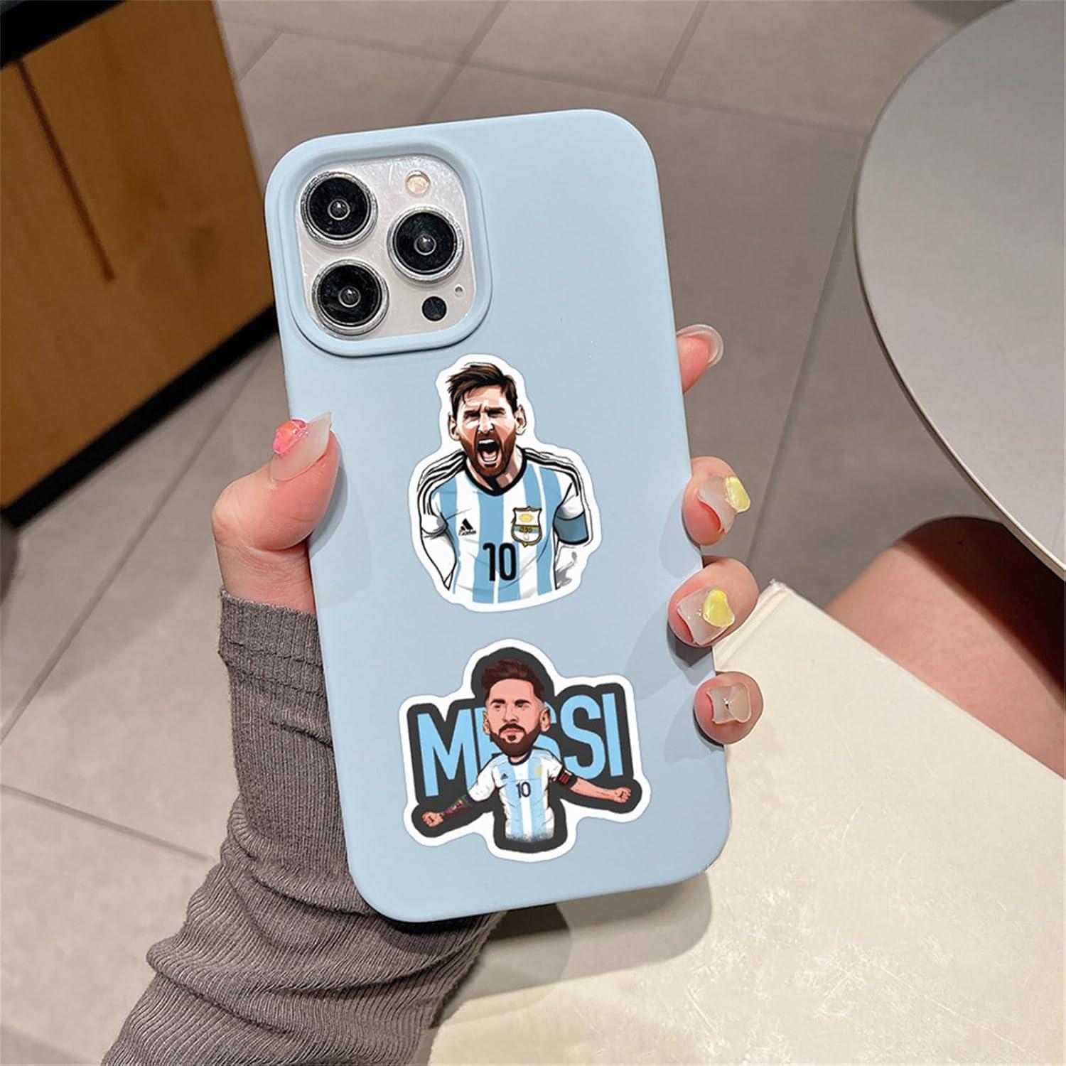 50 Calcomanías de Fútbol Messi - Impermeables y DIY