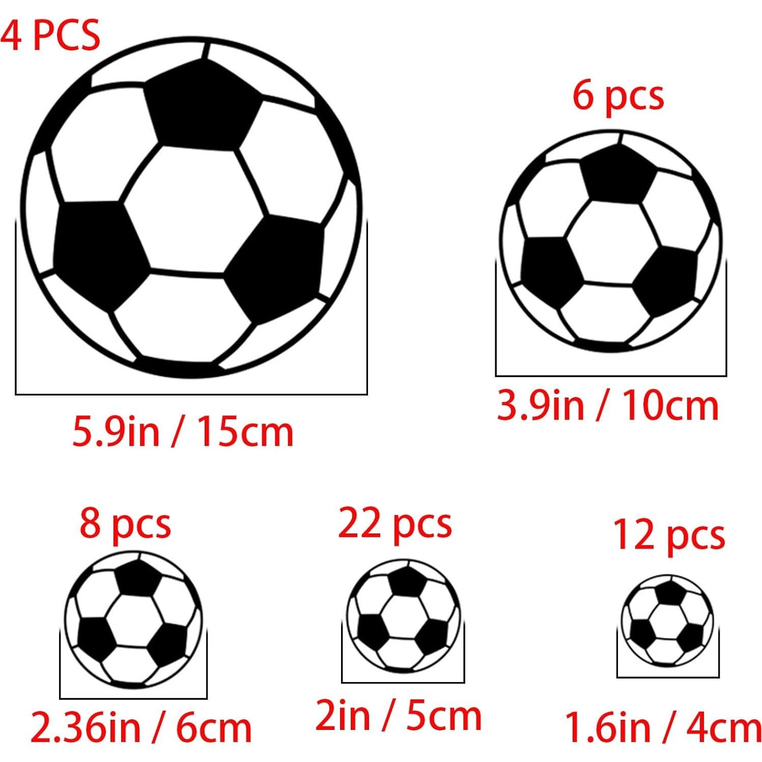 52 Pegatinas de Fútbol Hanlongyu para Decoración de Pared