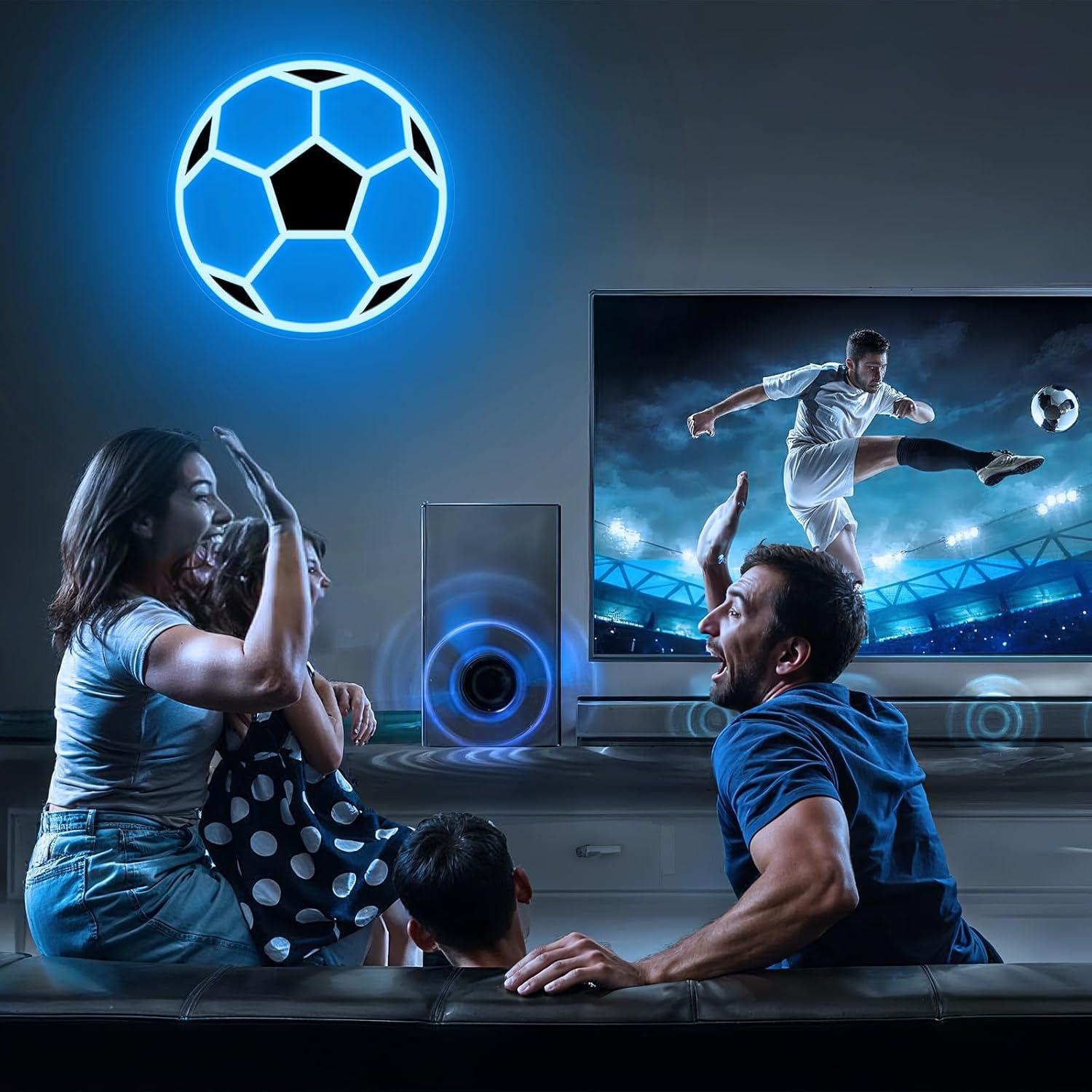 Letrero de Neón LED de Fútbol Adorely 30.48 cm Regulable USB