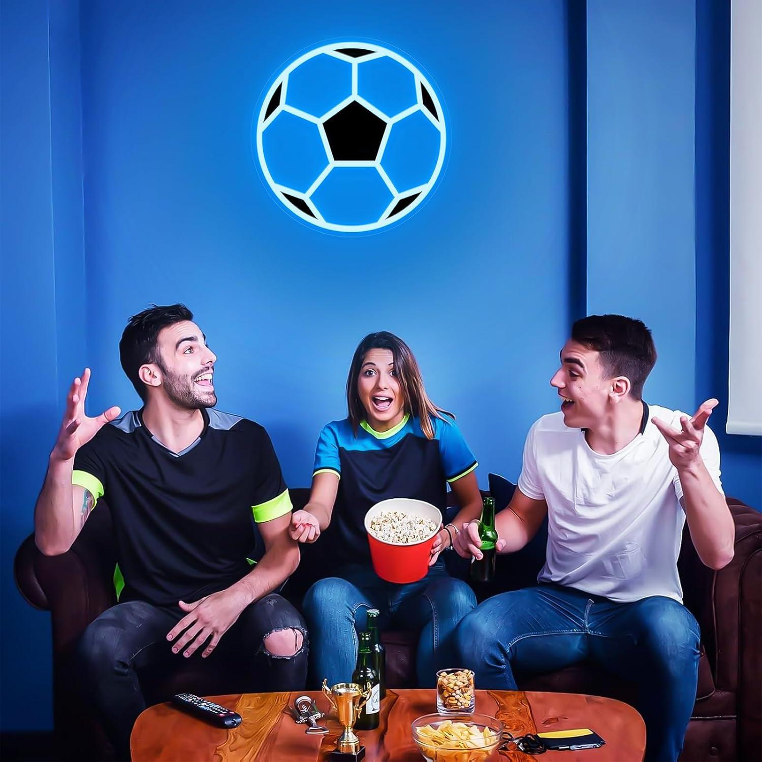 Letrero de Neón LED de Fútbol Adorely 30.48 cm Regulable USB