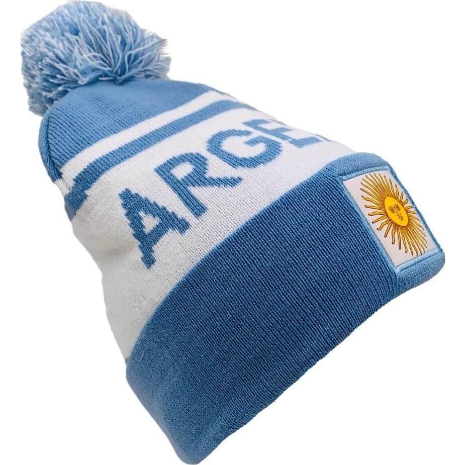 Gorro de fútbol Couver con pom pom - Talla única - Argentina