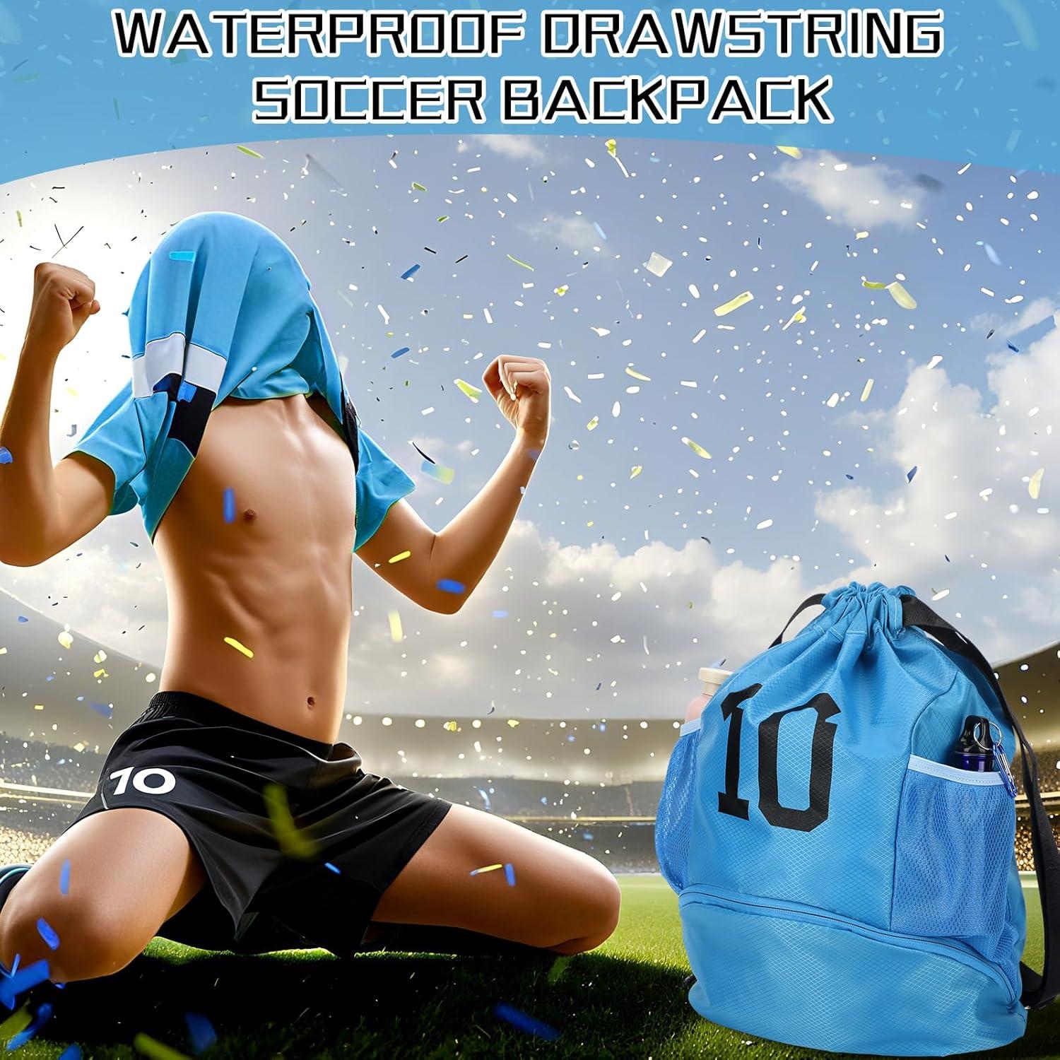 Mochila de Fútbol Sunnymove Azul con Compartimento para Zapatos