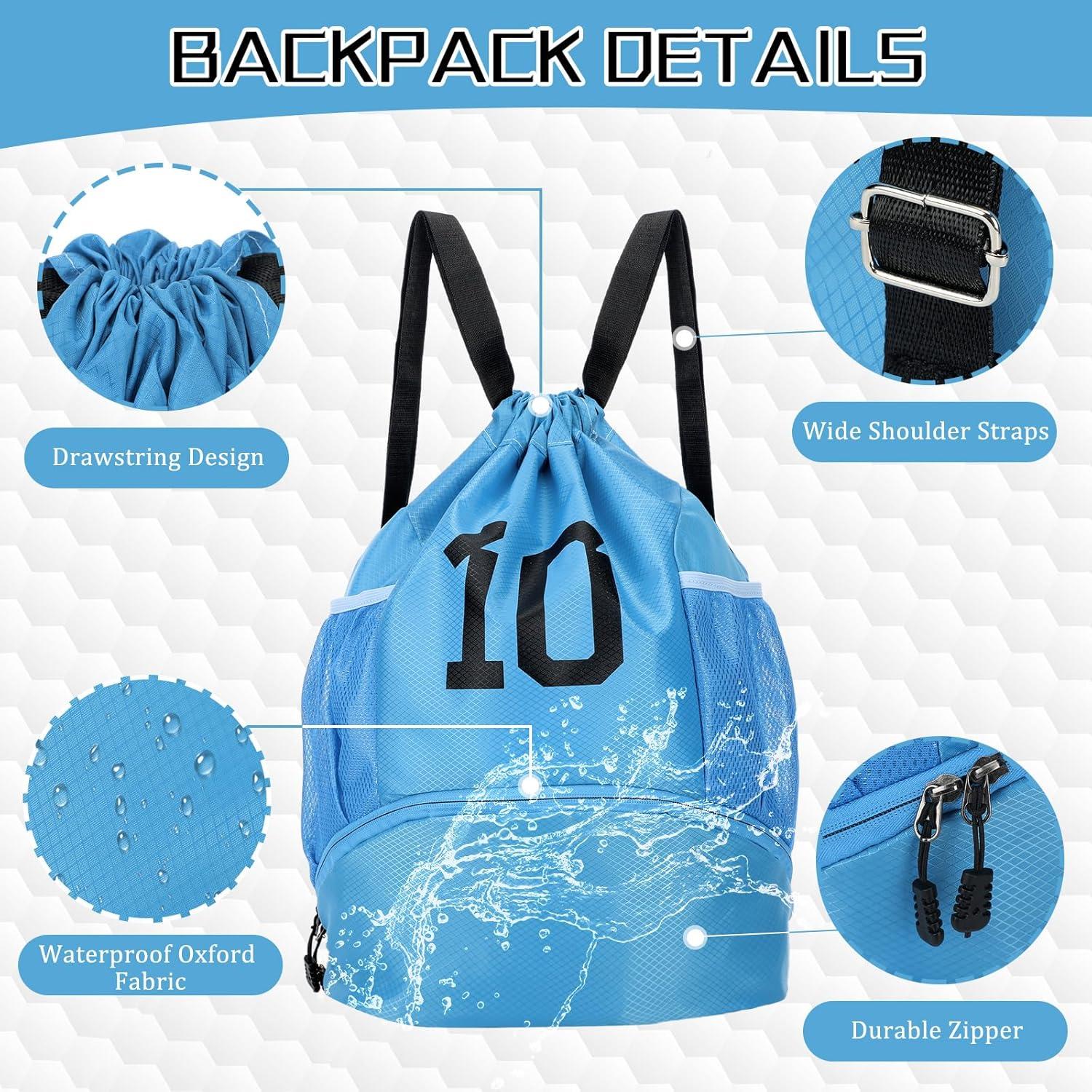 Mochila de Fútbol Sunnymove Azul con Compartimento para Zapatos