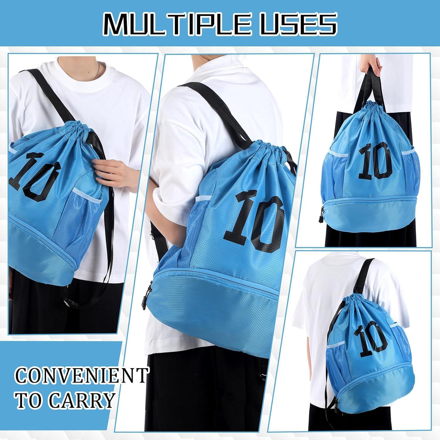 Mochila de Fútbol Sunnymove Azul con Compartimento para Zapatos